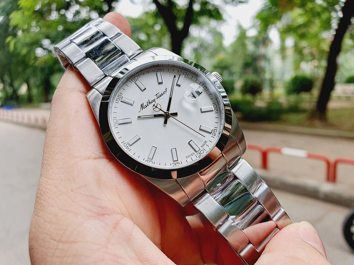 Mathey-Tissot Swiss Made White Dial Analog Watch for Gents - H450AI
