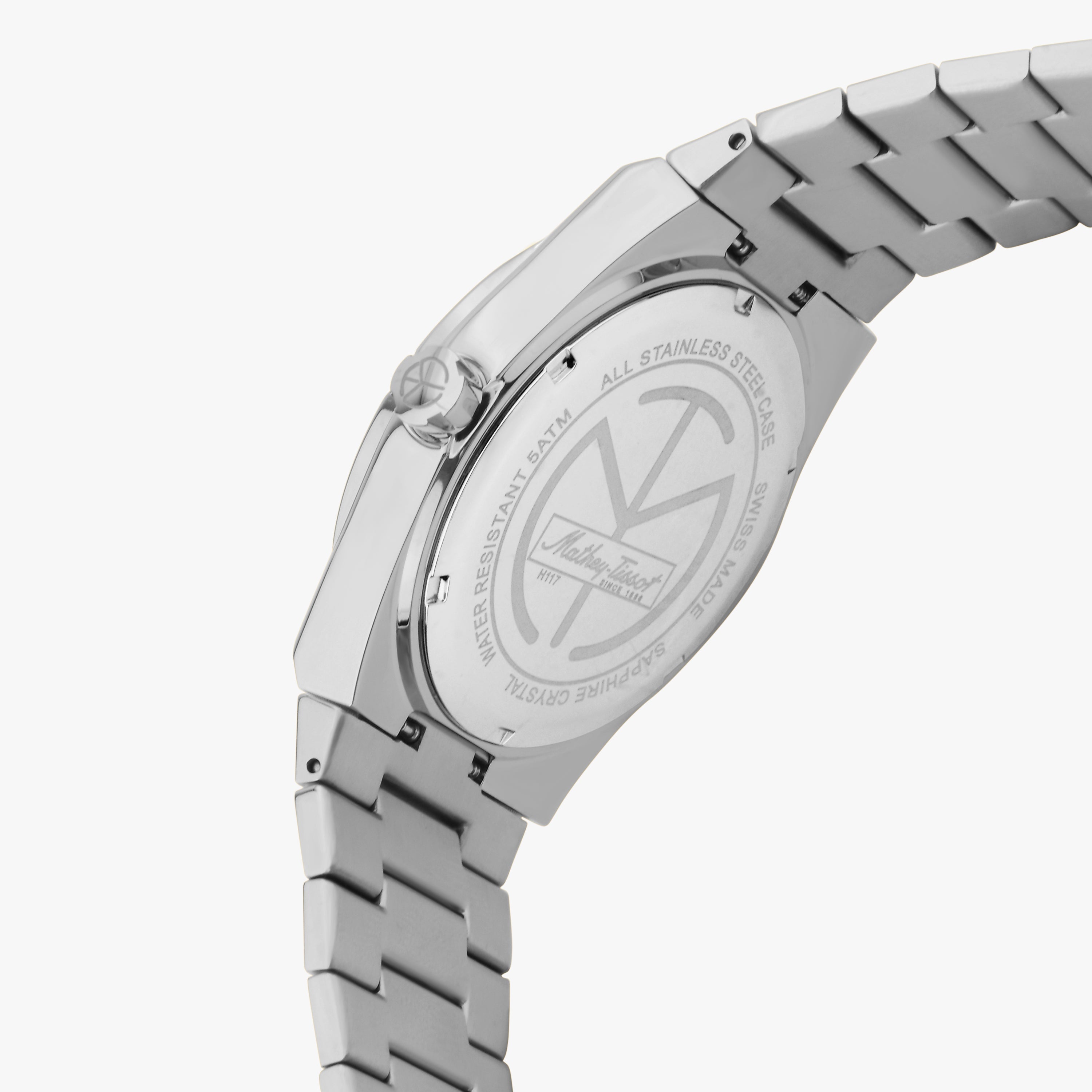 Mathey-Tissot Swiss Made Zeus Quartz Ronda 515 Movement Blue Dial Analog Watch For - Gents H117ABU