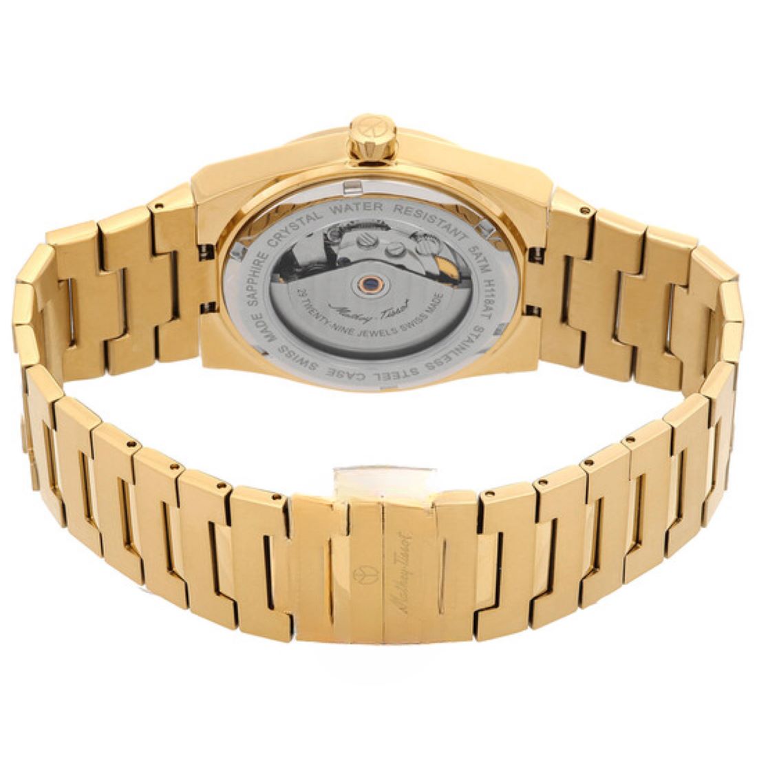 Mathey-Tissot Swiss Made Gold Dial Automatic Watch For Men - H118ATPDI