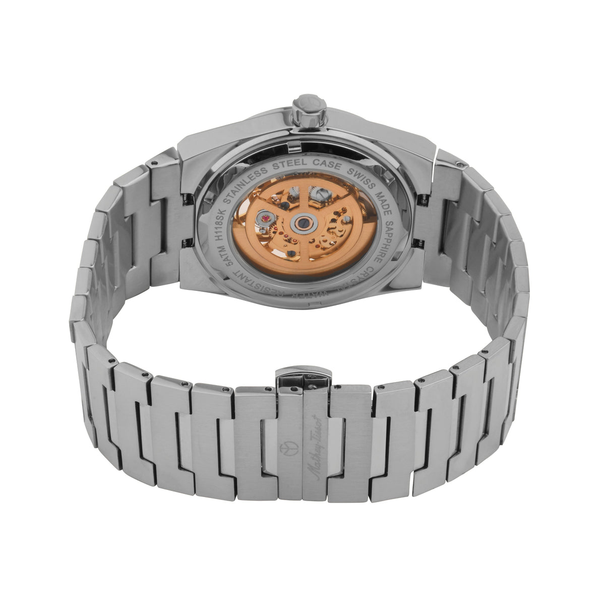 Mathey-Tissot Swiss Made Zeus Skeleton Stainless Steel Grey Dial Automatic Gents Watch - H118CFAS