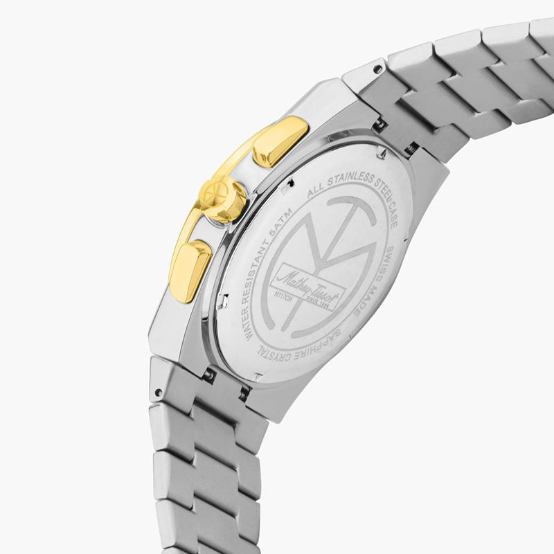 Mathey-Tissot Swiss Made Zeus Chrono Two Tone Stainless Steel Blue Dial Quartz Gents Watch - H118CHBBU