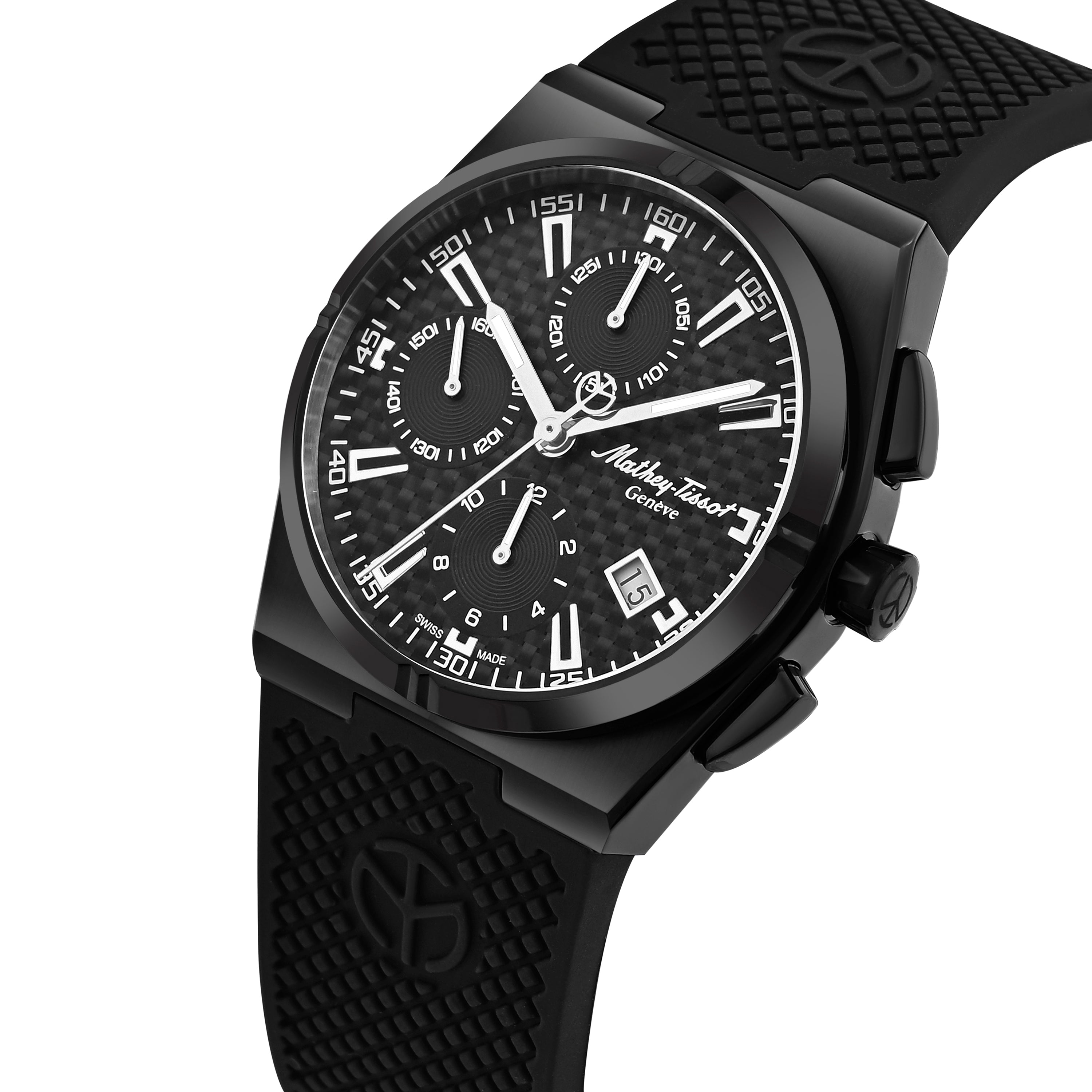 Mathey-Tissot Swiss Made Zeus Chrono Automatic Black Dial Analog Watch For Gents - H118CHTLN