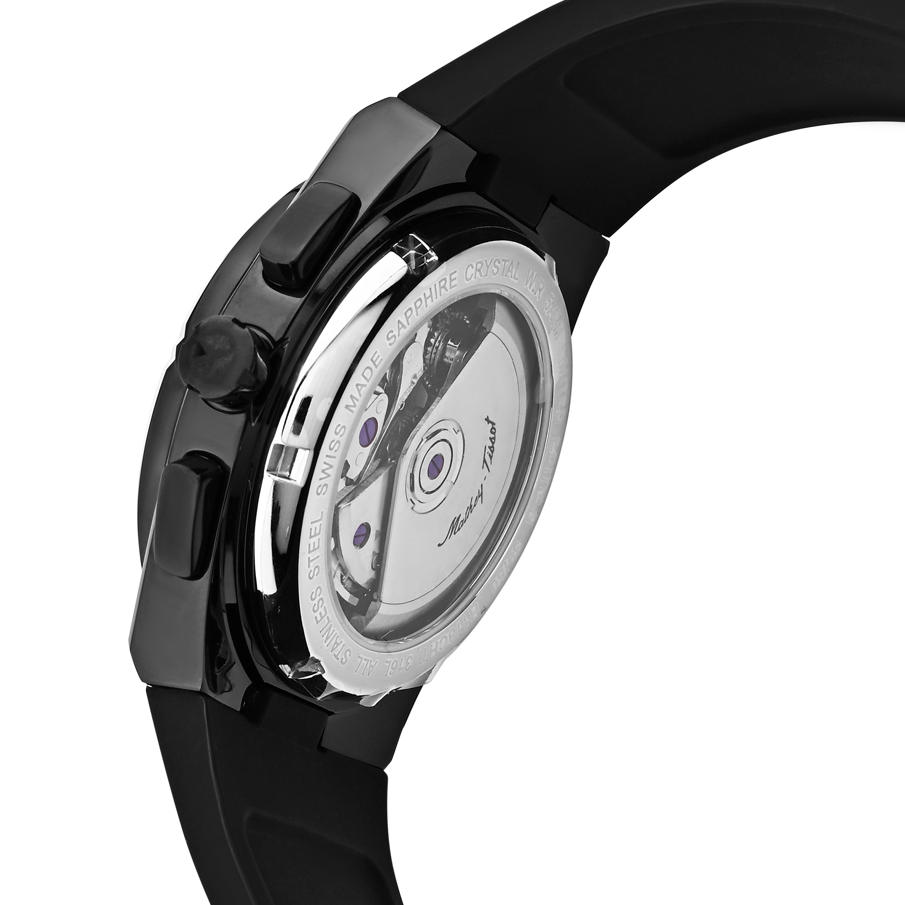 Mathey-Tissot Swiss Made Zeus Chrono Automatic Black Dial Analog Watch For Gents - H118CHTLN
