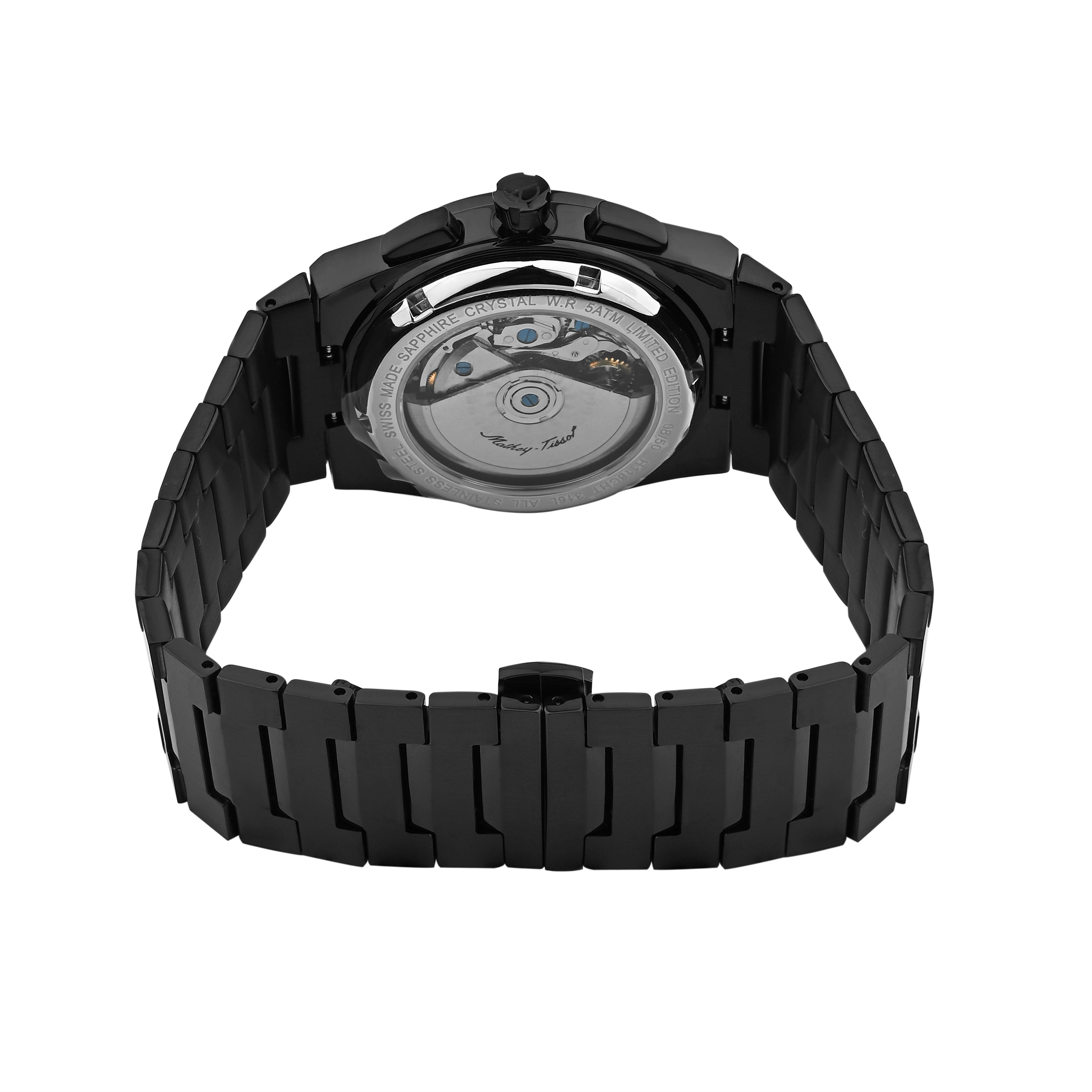 Mathey-Tissot Swiss Made Zeus Chrono Automatic Black Dial Analog Watch For Gents - H118CHTN