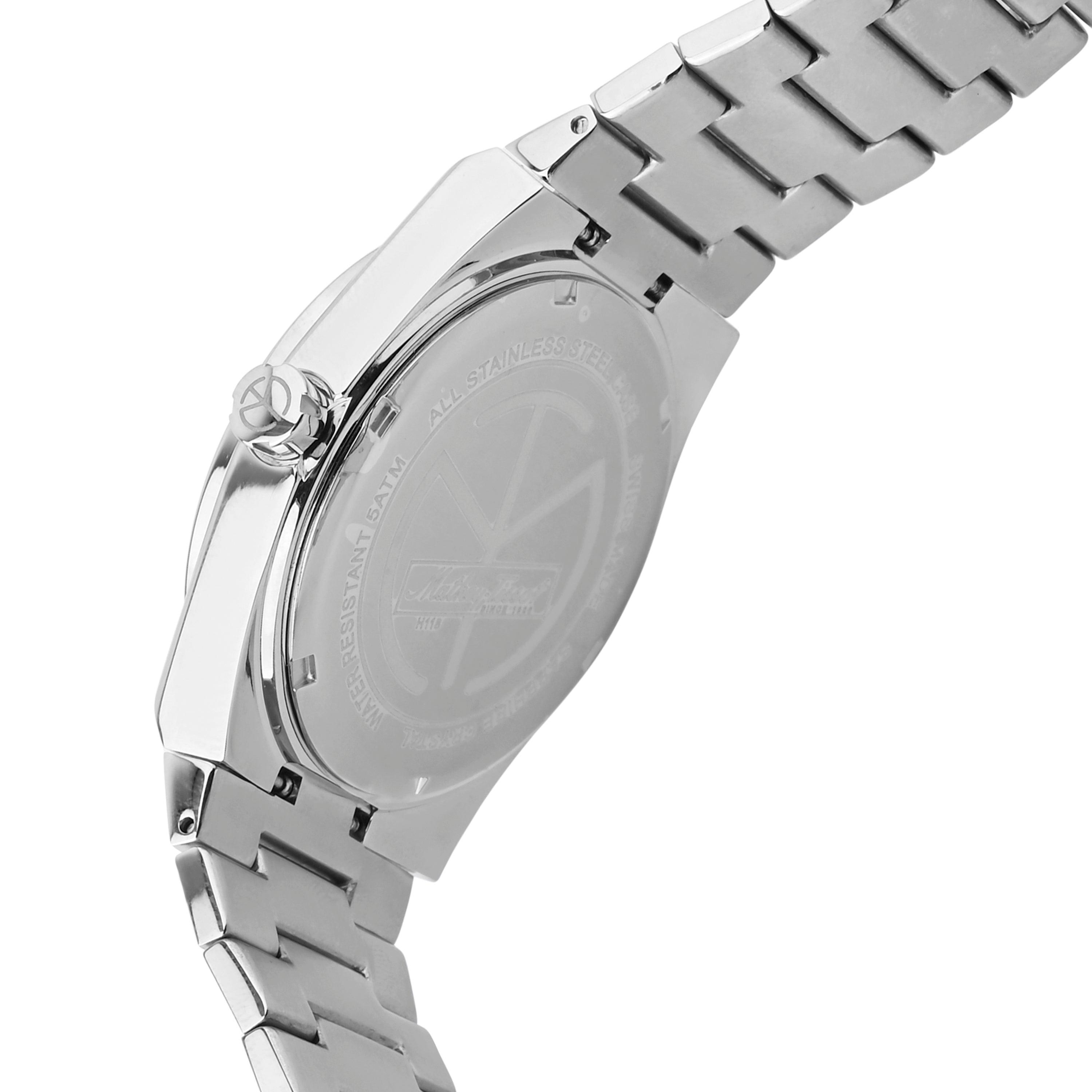 Mathey-Tissot Swiss Made Zeus Stainless Steel Blue Dial Quartz Gents Watch- H118SK