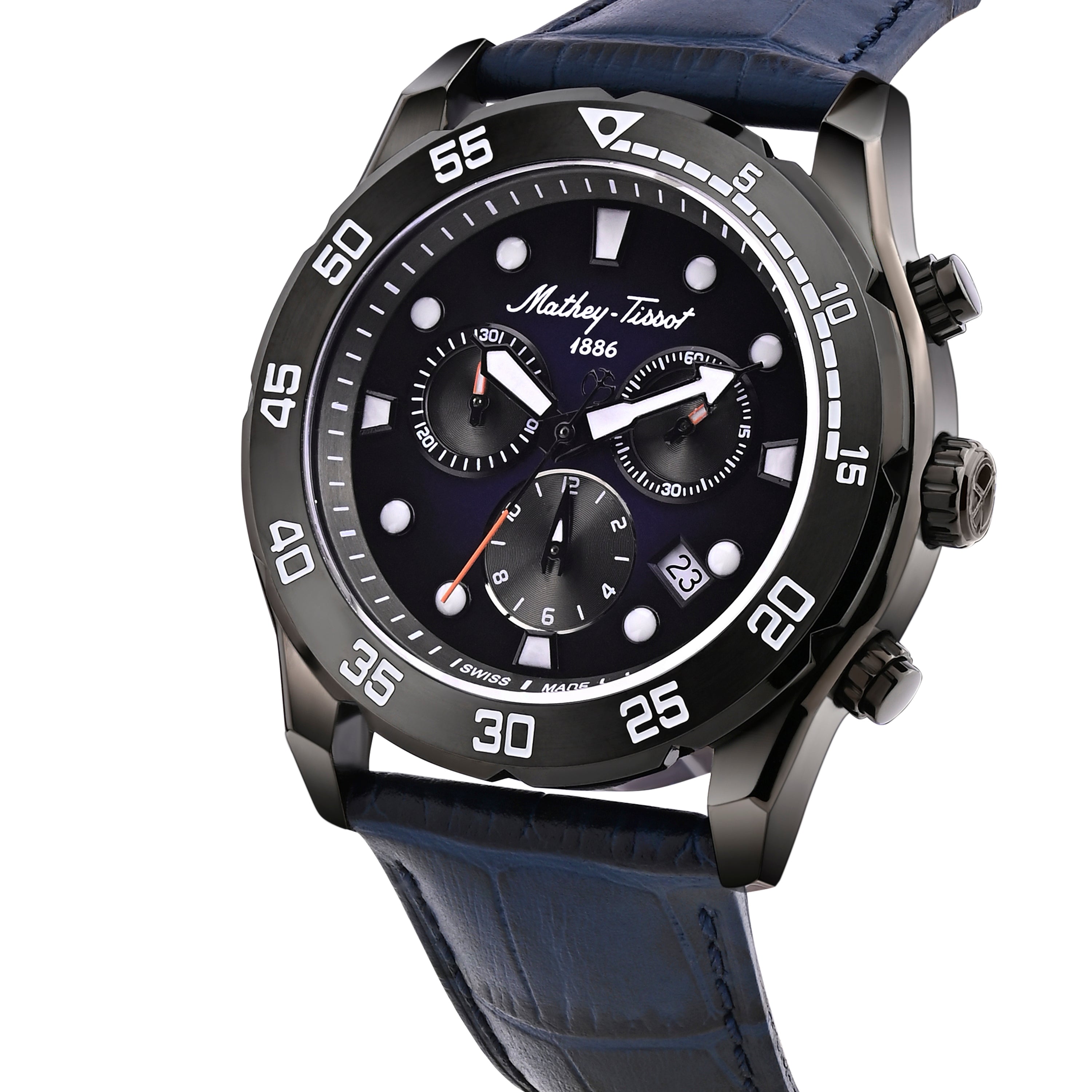 Mathey-Tissot Swiss Made Bolton II Quatrz Multicolor Dial Analog Watch For Gents - H121CHLNB