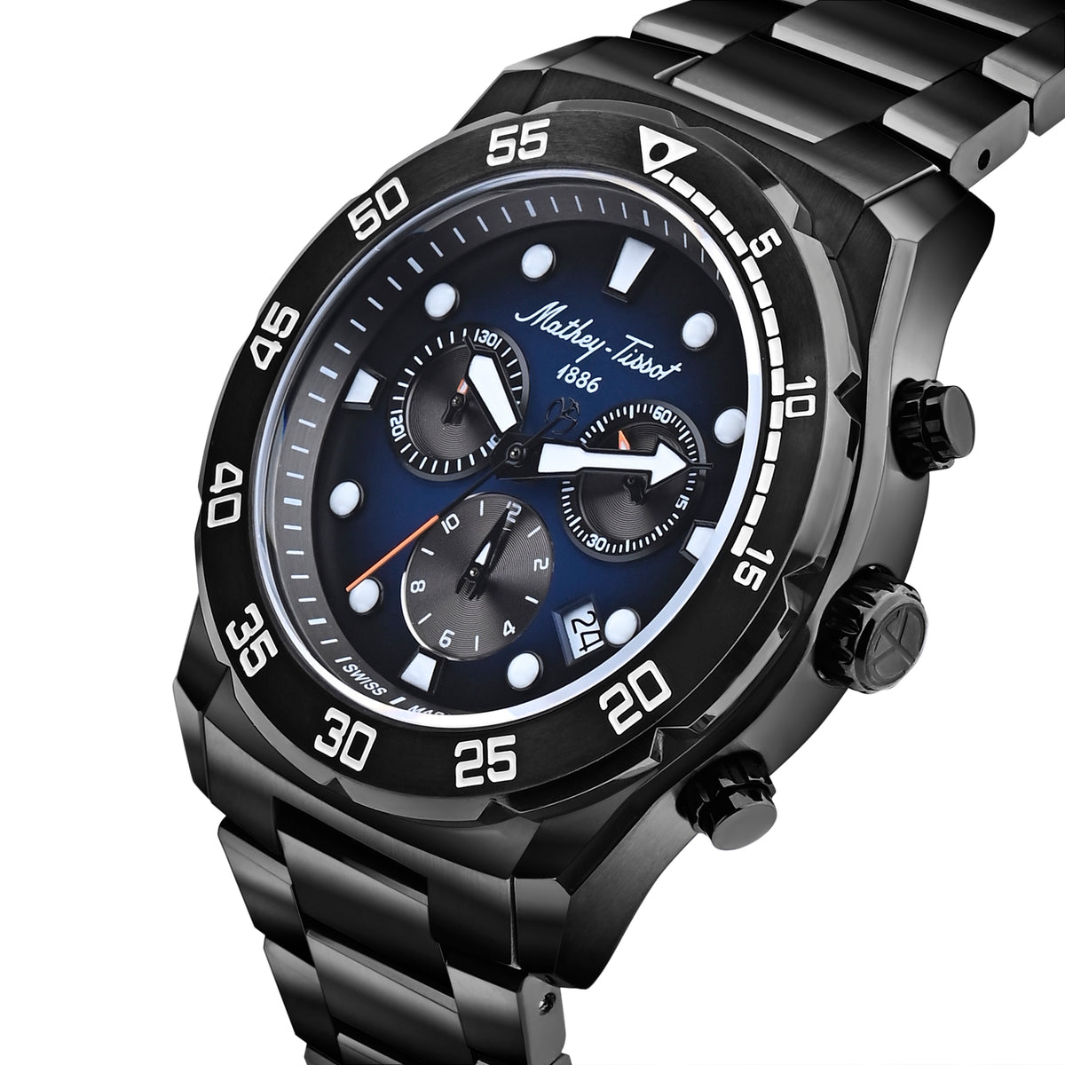Mathey-Tissot Swiss Made Bolton II Quatrz Multicolor Dial Analog Watch For Gents - H121CHNB