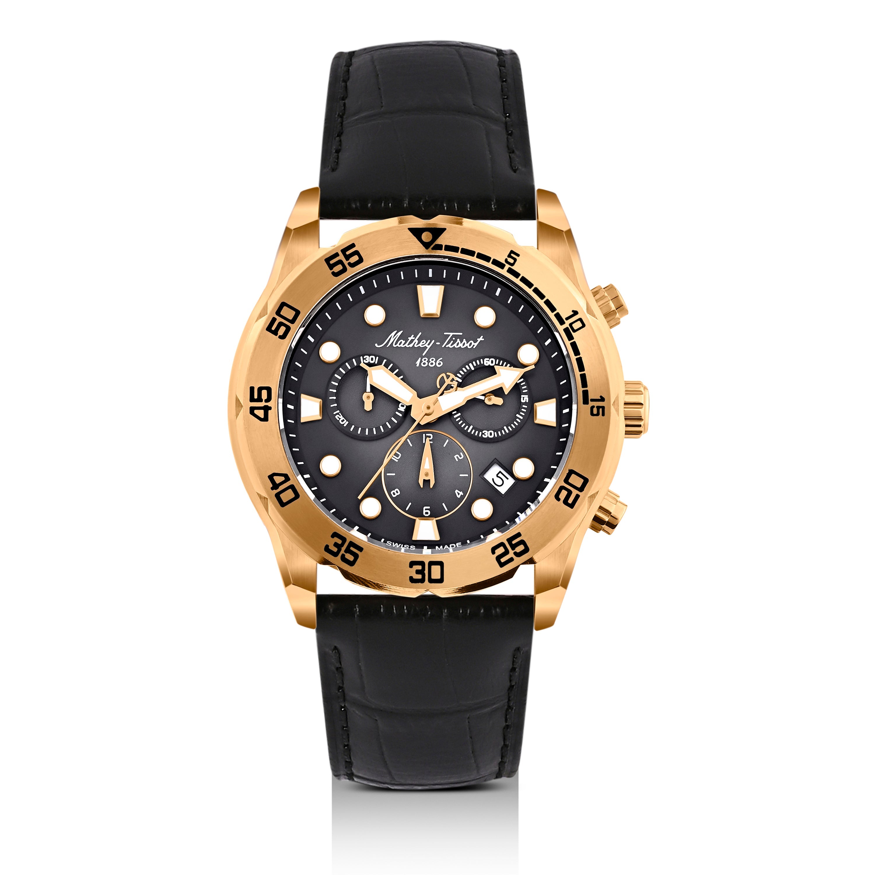 Mathey-Tissot Swiss Made Bolton II Quatrz Multicolor Dial Analog Watch For Gents - H121CHPLN