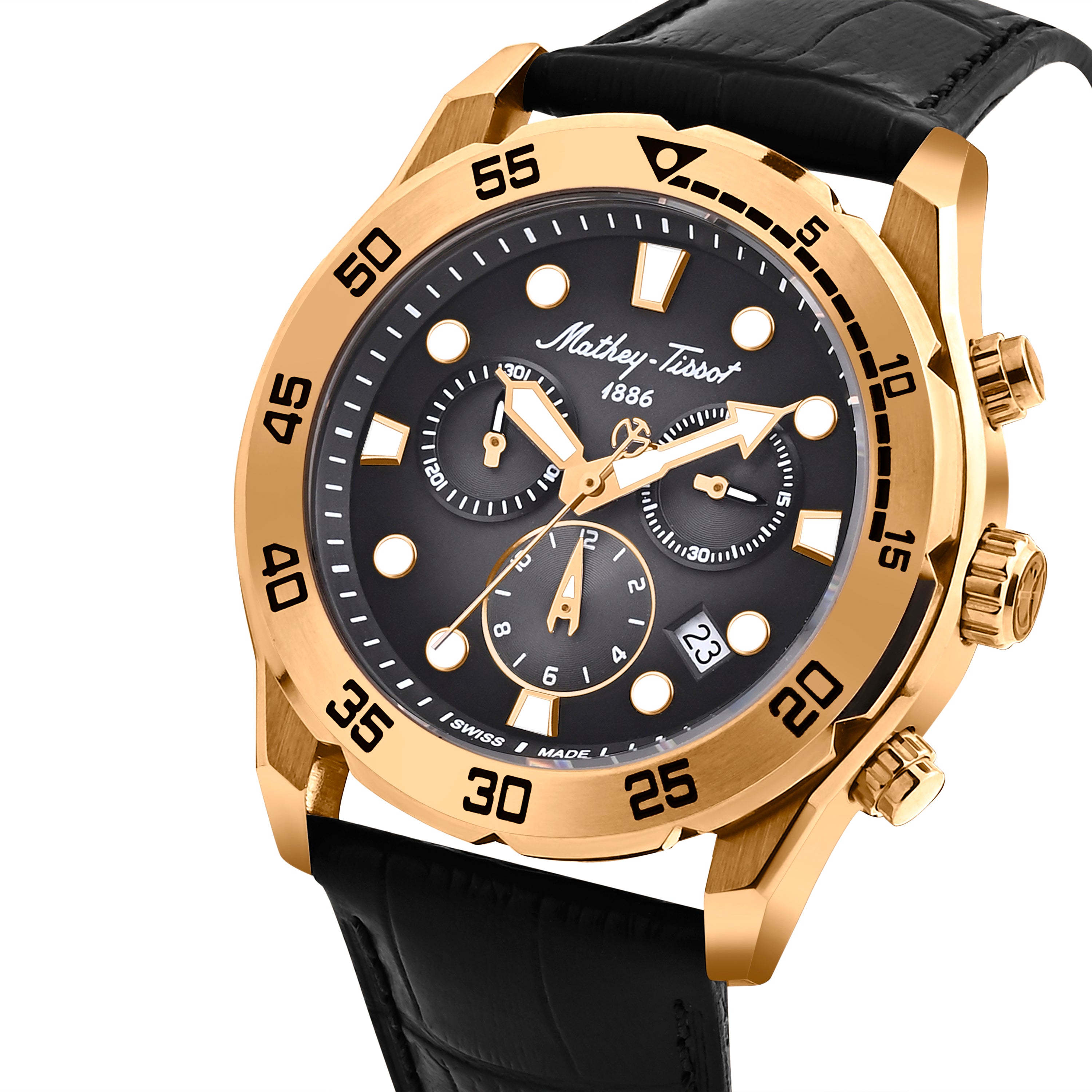 Mathey-Tissot Swiss Made Bolton II Quatrz Multicolor Dial Analog Watch For Gents - H121CHPLN