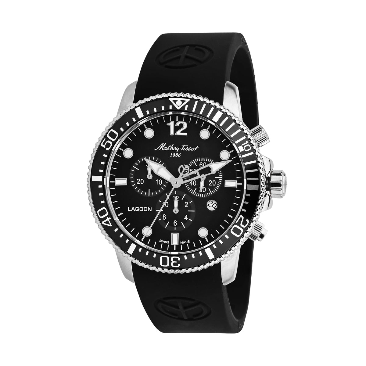 Mathey-Tissot Swiss Made Lagoon Chronograph Quartz Black Dial Gents Watch - H123CHALN