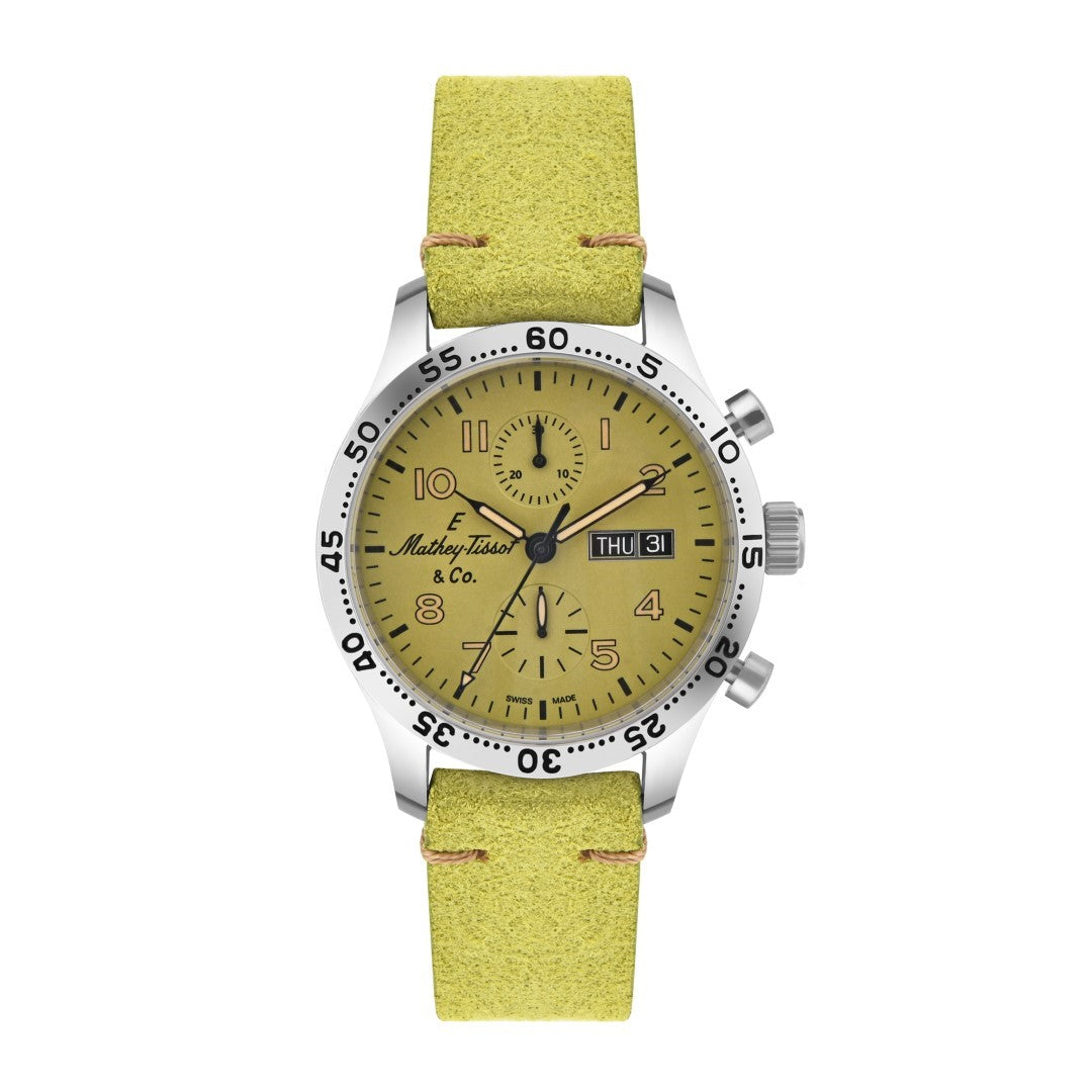 Mathey-Tissot Swiss Made Chronograph Automatic Green Dial Gents Watch - H1821CHTLV