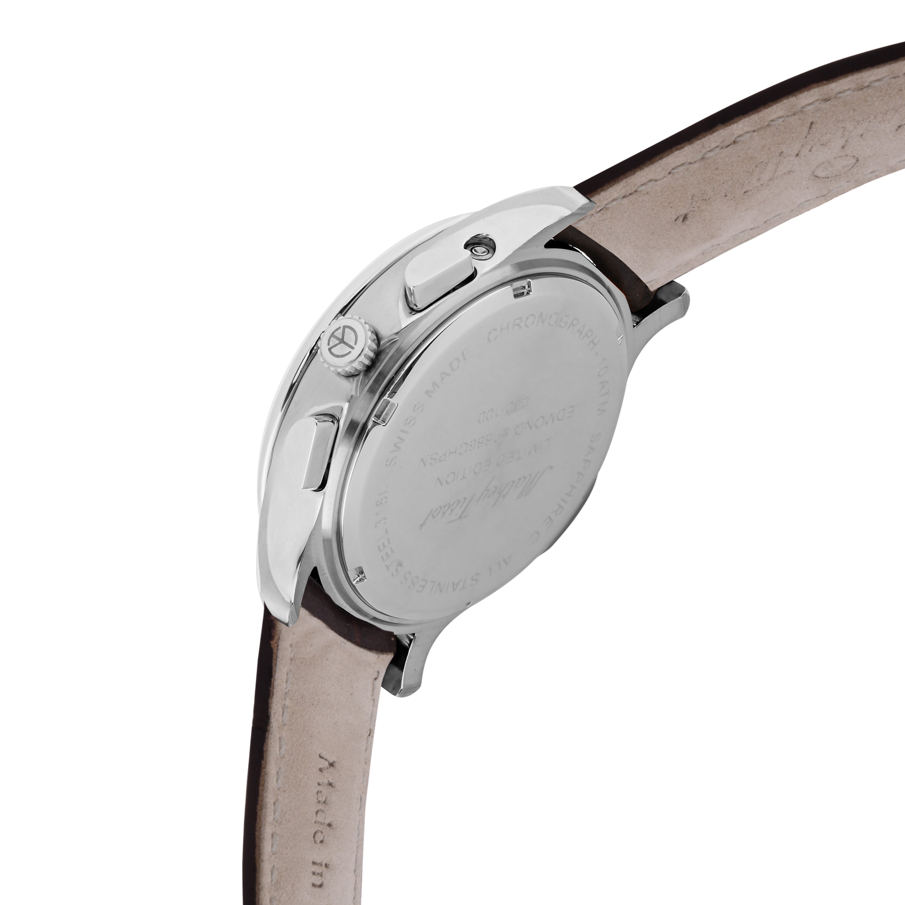 Mathey-Tissot Swiss Made Edmond 5040F Chronograph Silver-Tone Dial Gents Watch - H1886CHSA