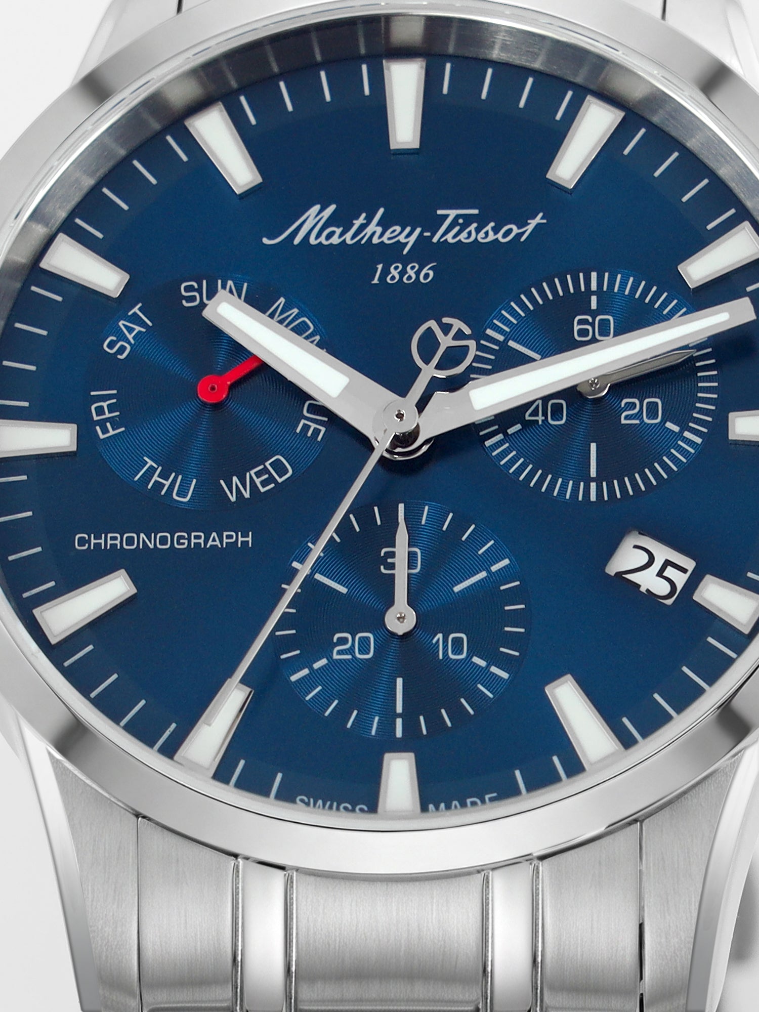 Mathey-Tissot Swiss Made Quartz Blue Dial Analog Watch - Gents H197CHABU
