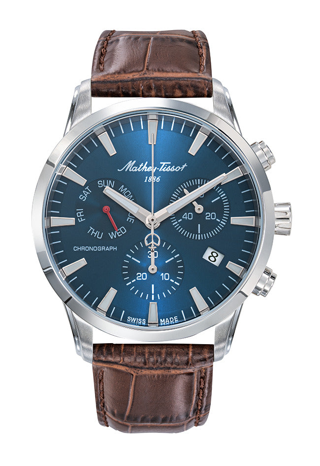 Mathey-Tissot Swiss Made Quartz Blue Dial Analog Watch - Gents H197CHALBU