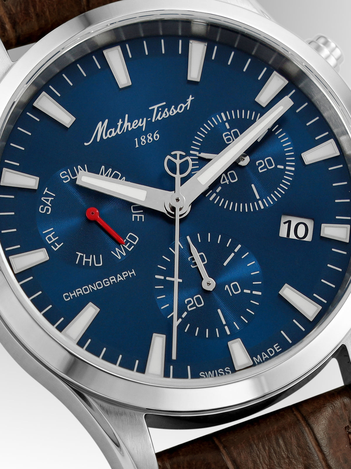 Mathey-Tissot Swiss Made Quartz Blue Dial Analog Watch - Gents H197CHALBU