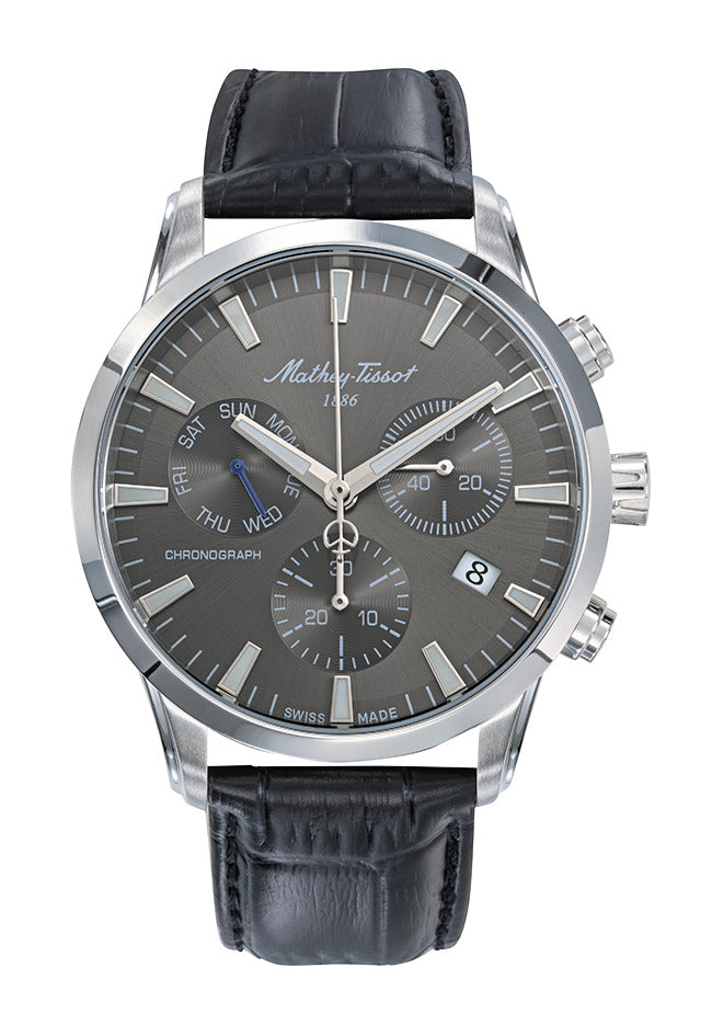 Mathey-Tissot Swiss Made Quartz Grey Dial Analog Watch - Gents H197CHALS