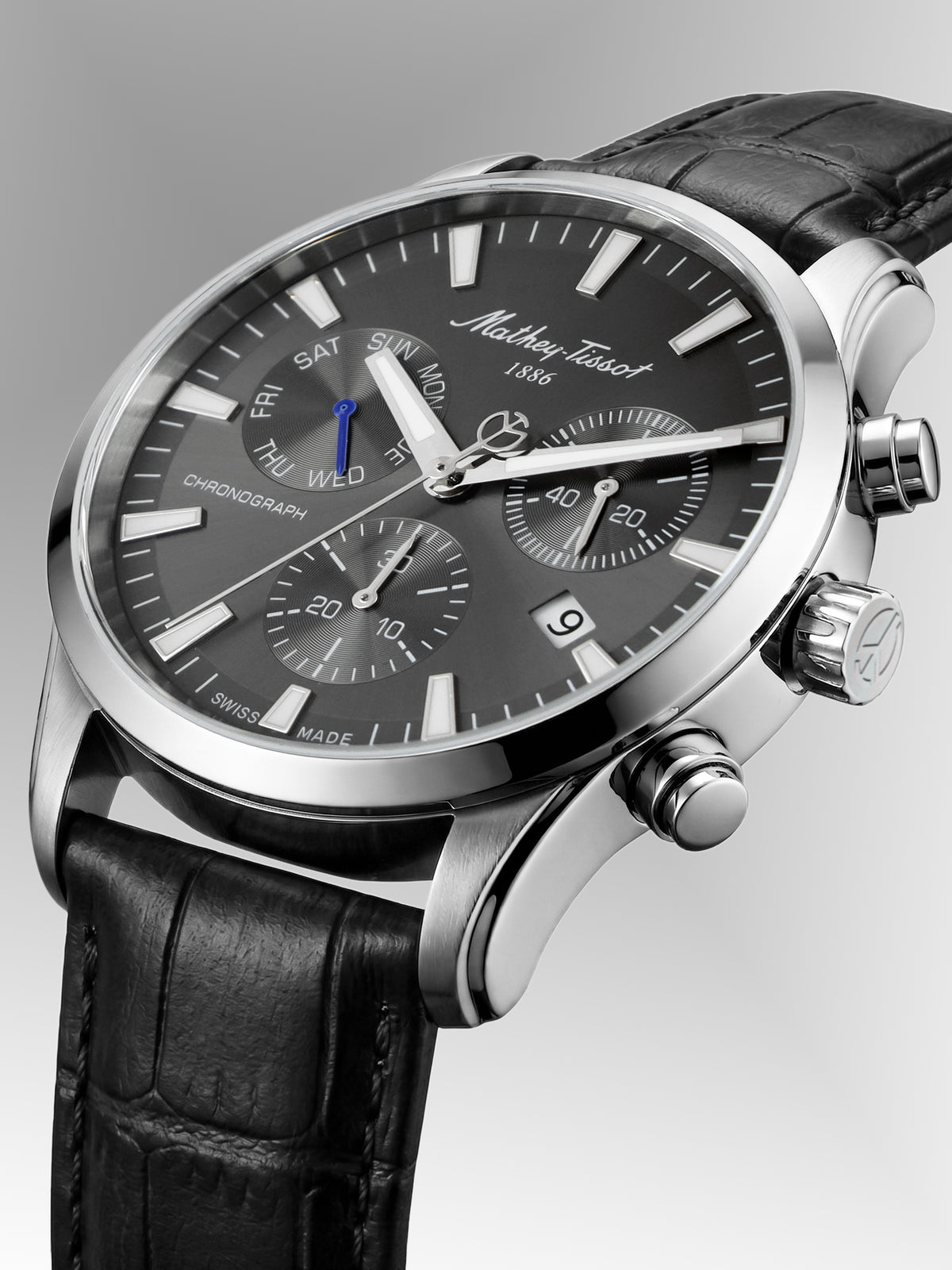 Mathey-Tissot Swiss Made Quartz Grey Dial Analog Watch - Gents H197CHALS