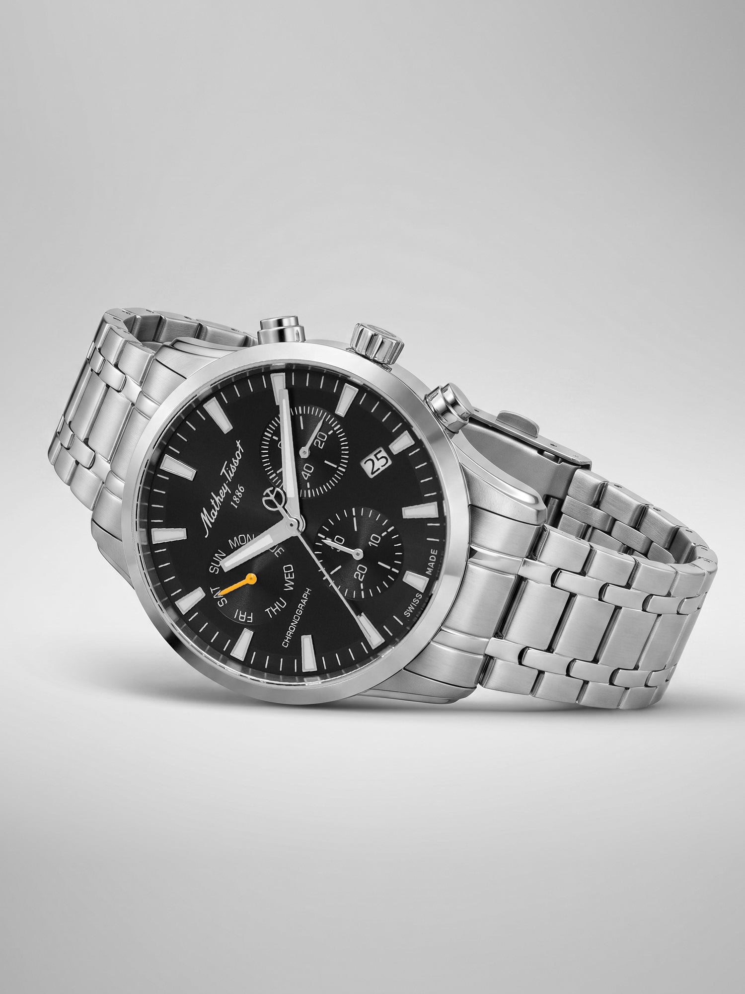 Mathey-Tissot Swiss Made Quartz Black Dial Analog Watch - Gents H197CHAN