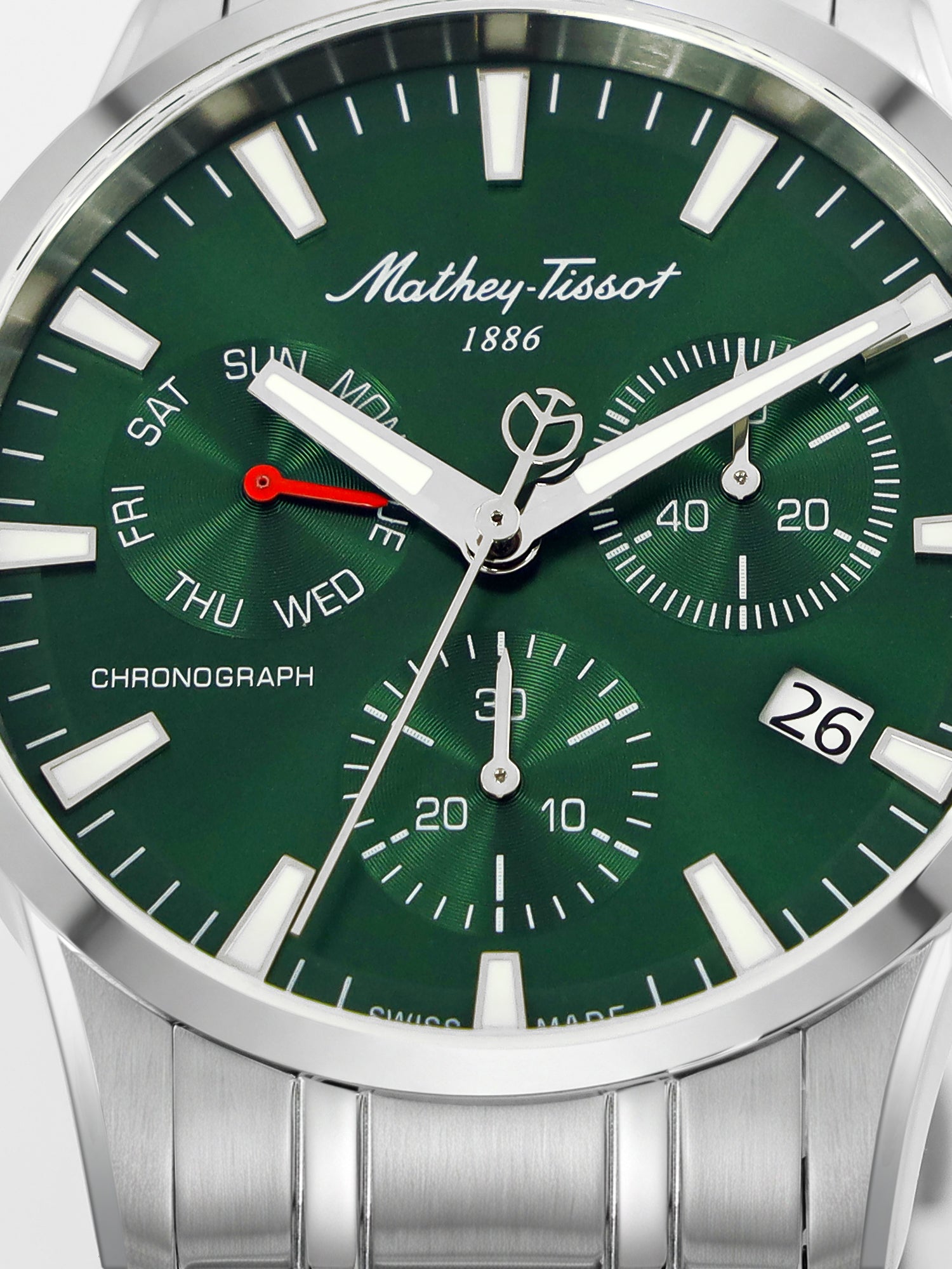 Mathey-Tissot Swiss Made Quartz Green Dial Analog Watch - Gents H197CHAV