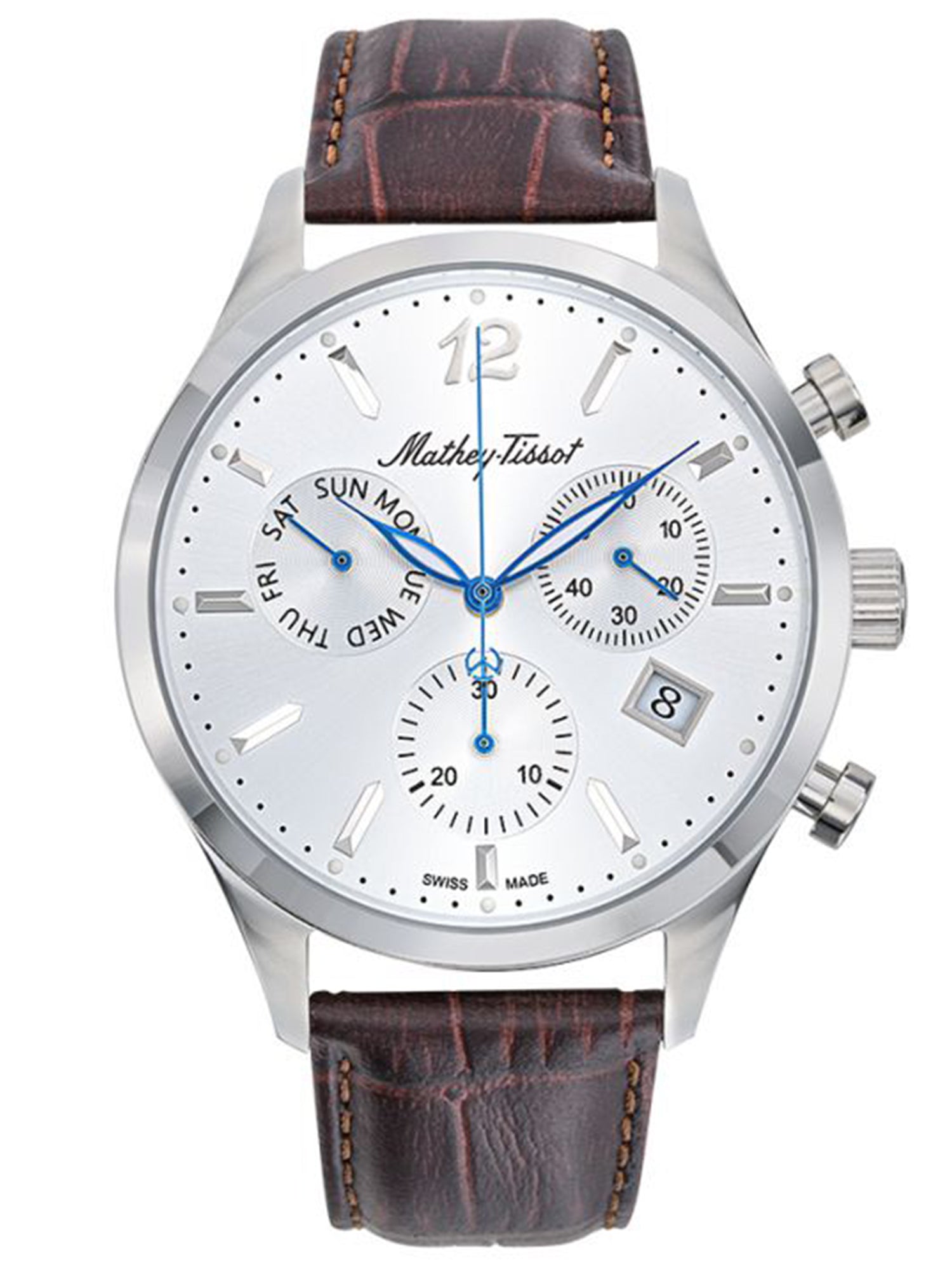 Mathey-Tissot Silver Dial Chronograph Analog Watch for Men - H411CHALS