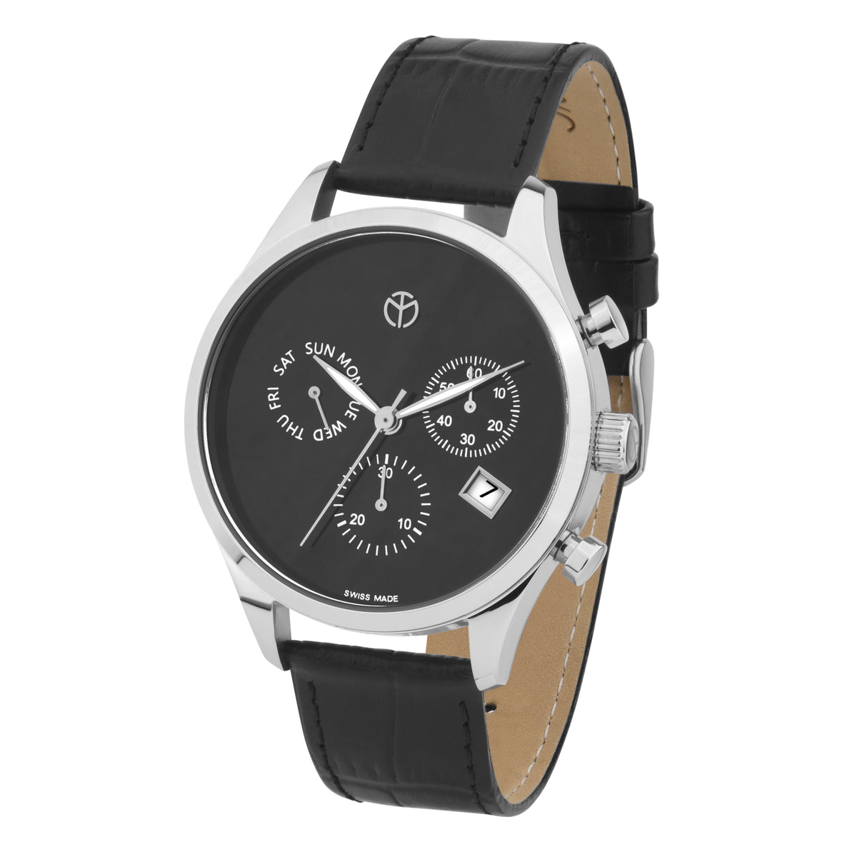 Mathey-Tissot Swiss Made Urban Chrono Quartz Black Dial Mens Watch - H411CHLNM