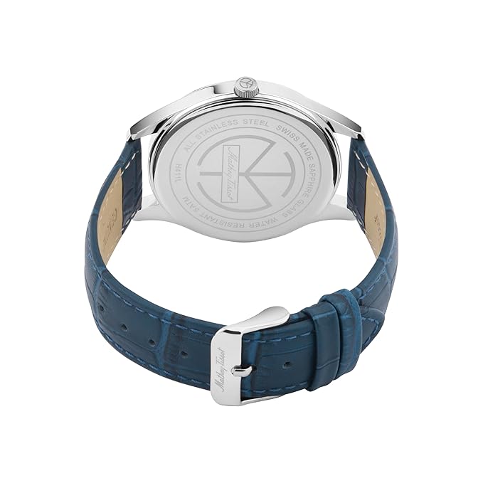 Mathey-Tissot Swiss Made Urban Moon Quartz Moon Phase Blue Dial Mens Watch -H411LABU
