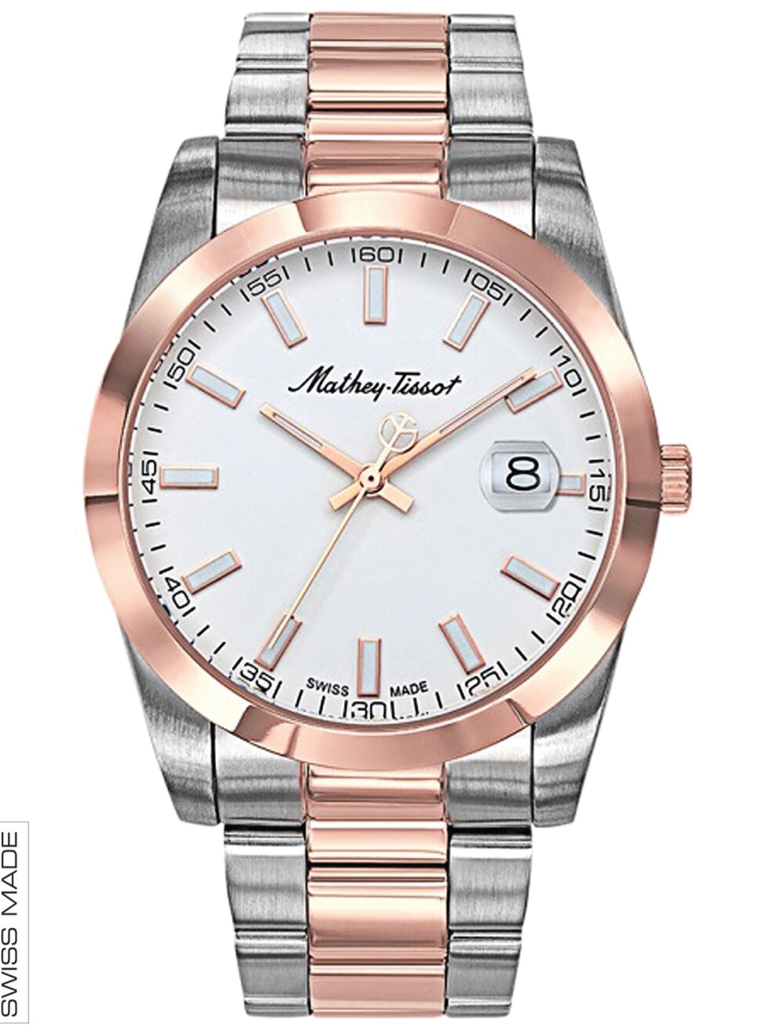 Mathey-Tissot Swiss Made Mathey I Quartz White Dial Mens Watch H450RA