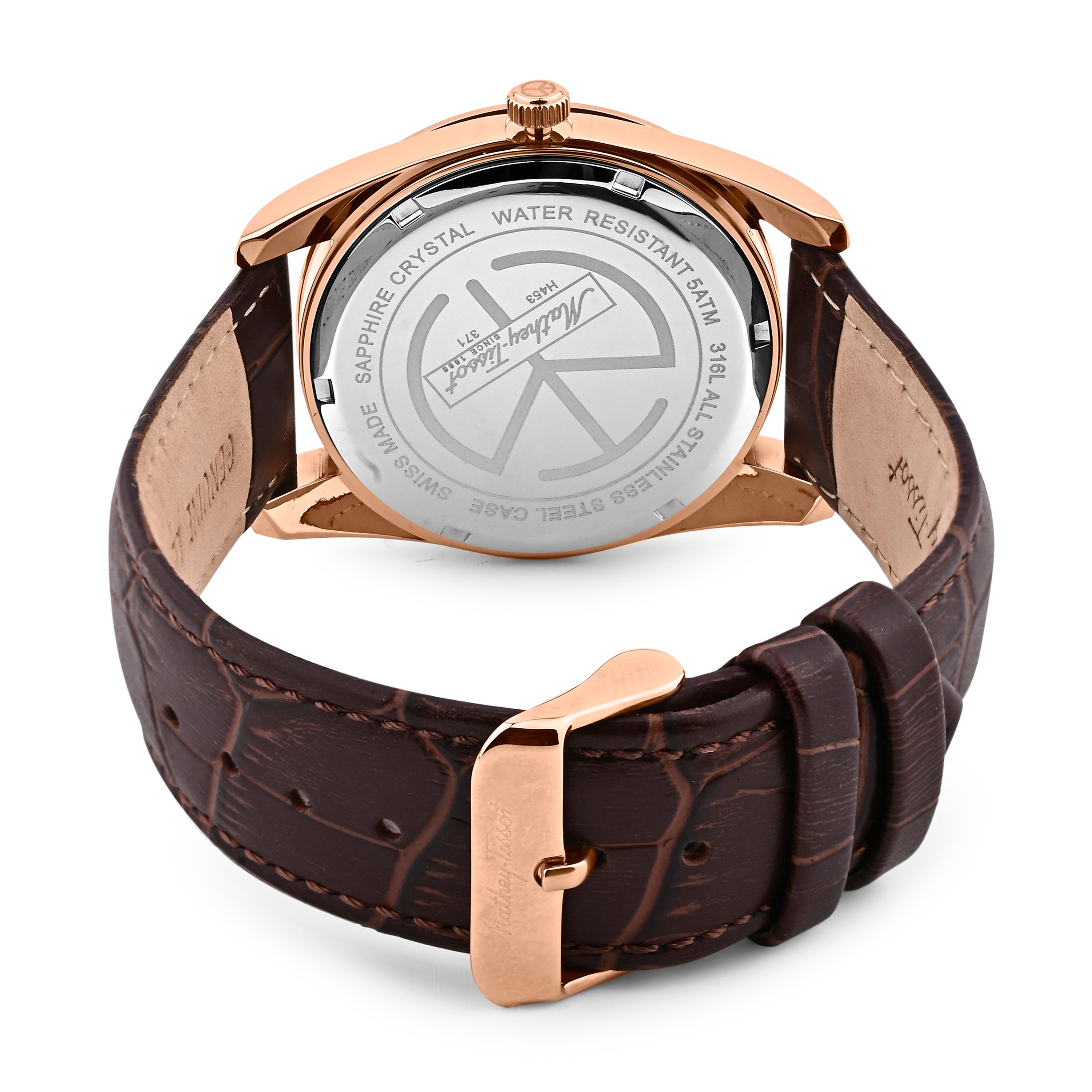 Mathey-Tissot Swiss Made Mathy I Day-Date Quatrz White Dial Analog Watch For Gents - H453PLS