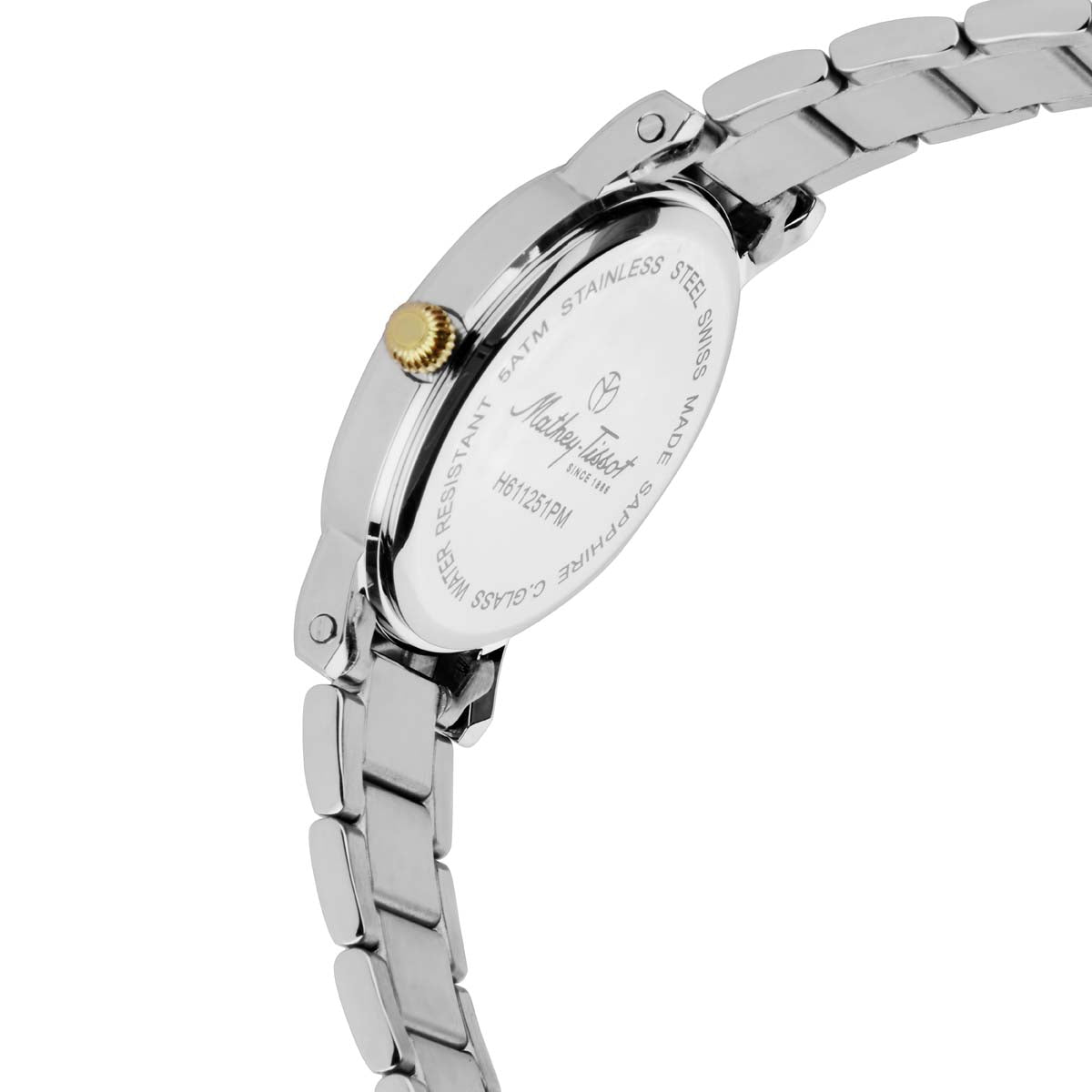 Mathey-Tissot Swiss Made Analog White Dial Gents Watch-H611251MBI