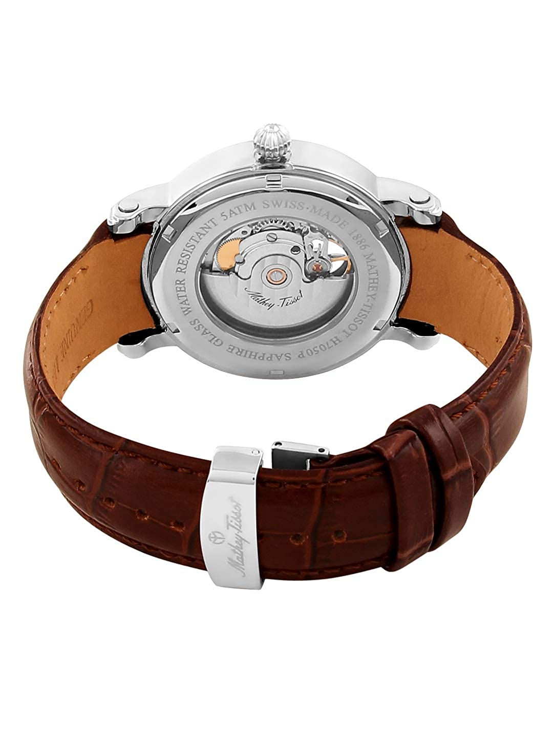 Mathey-Tissot Swiss Made Automatic Skeleton Analog Silver Dial Gents Watch-H7051AI
