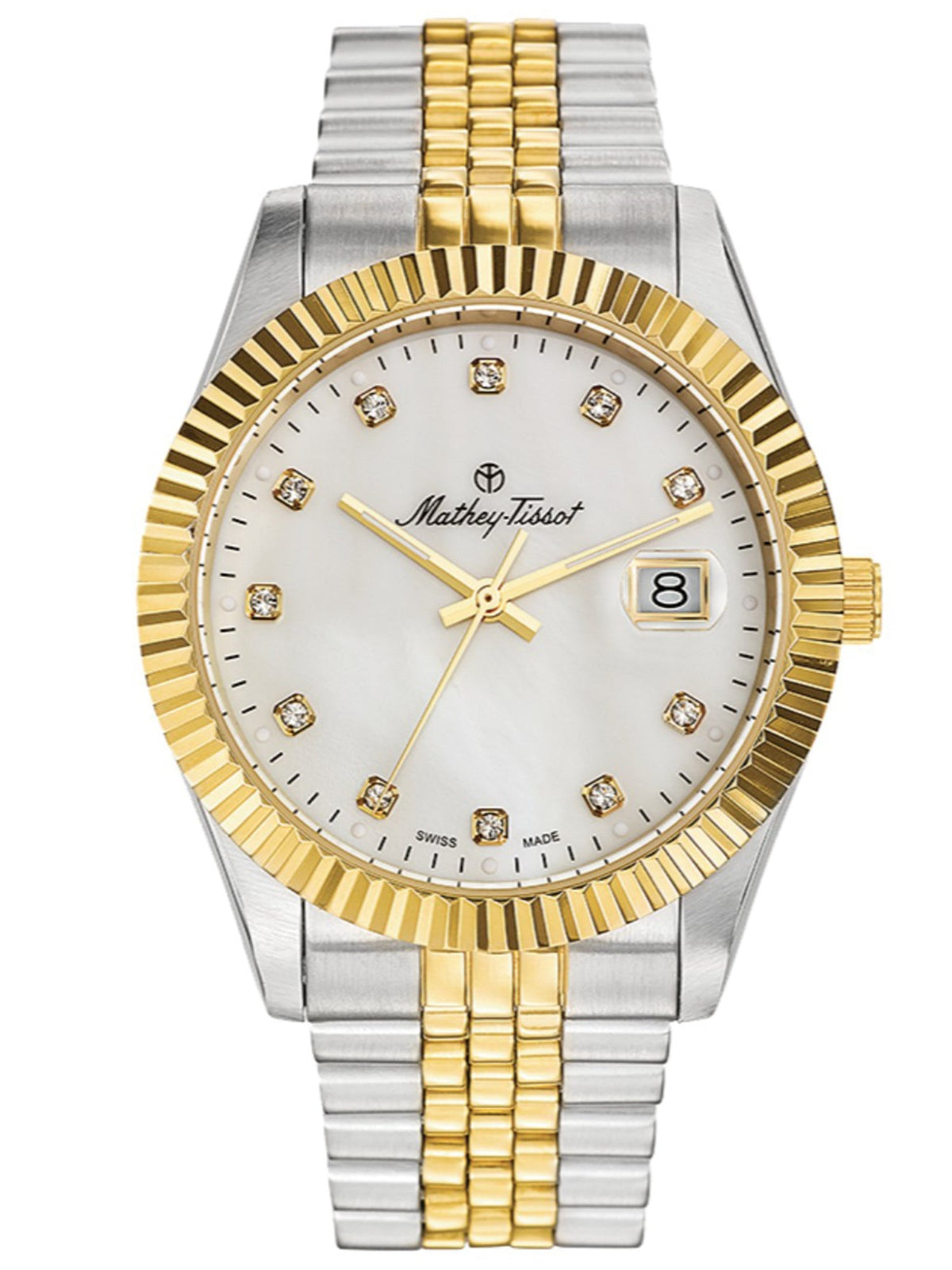 Mathey-Tissot Analog Mother of Pearl Dial Men's Watch-H710BI