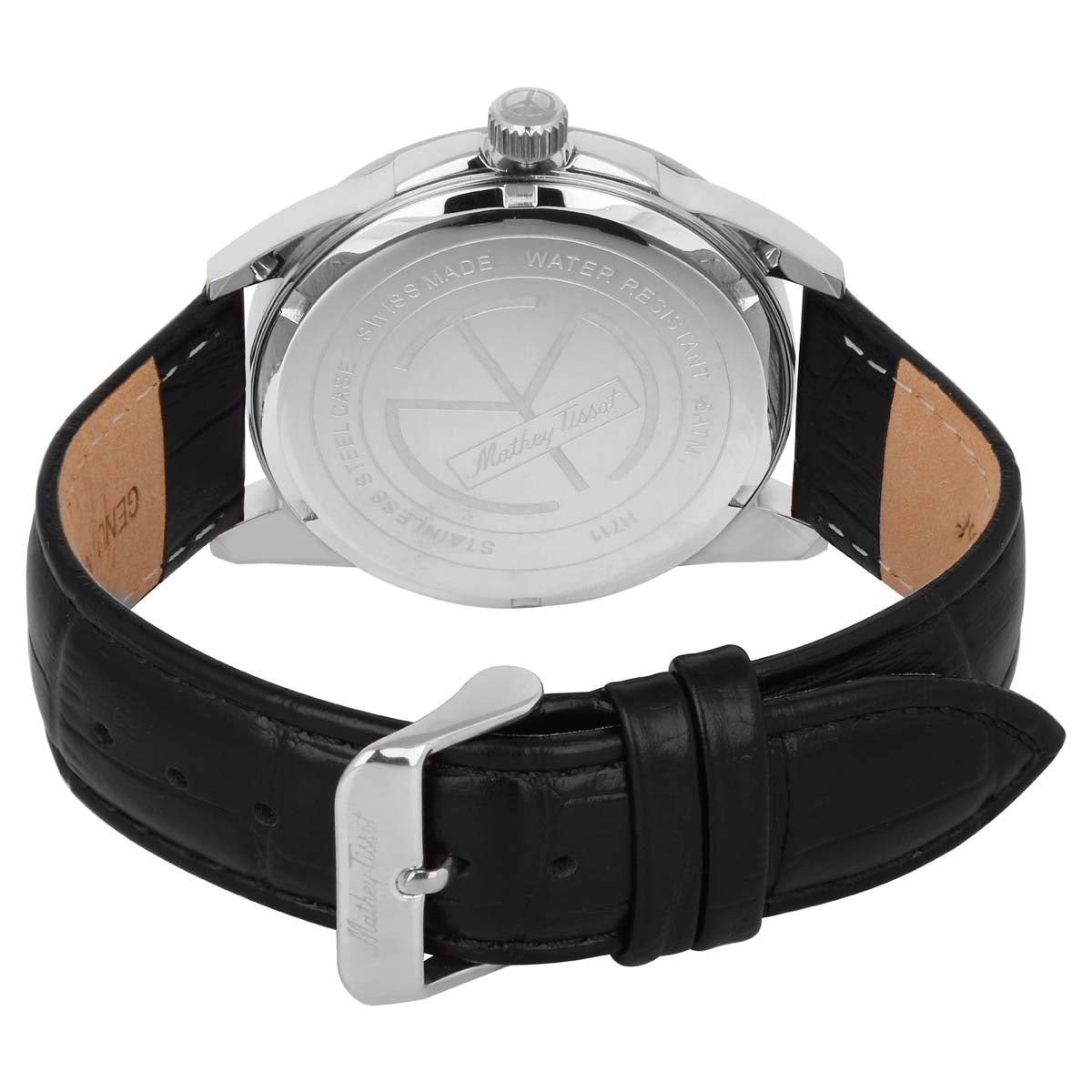Mathey-Tissot Swiss Made Analog 42 MM Black Dial Mens Watch-H711AN