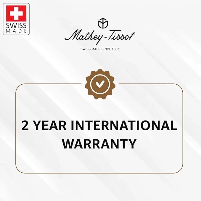 Mathey-Tissot Stainless Steel White Dial Analog Watches for Men-H809Bqi, Multi-Color Band