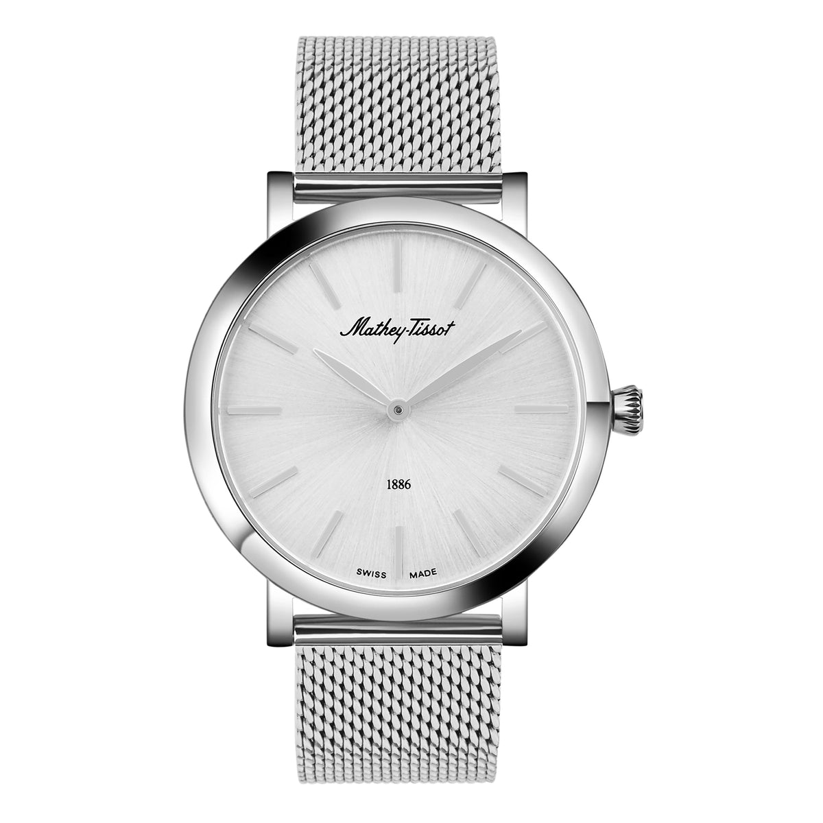 Mathey-Tissot Swiss Made Silver Dial Classic Mens Watch - H7916AS