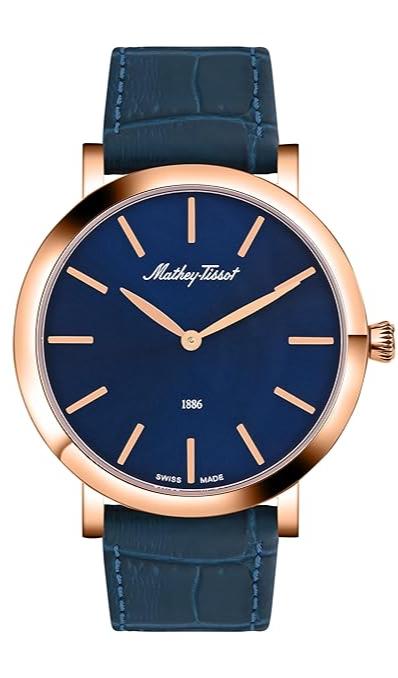 Mathey-Tissot Swiss Made Blue Dial Classic Mens Watch - H7916PLBU