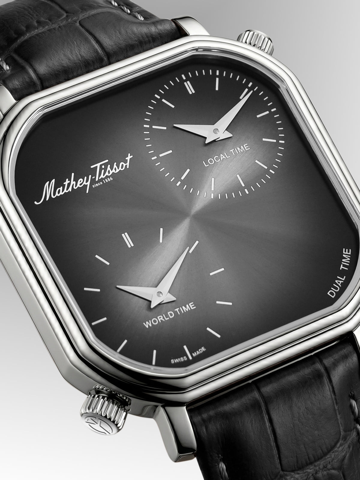 Mathey-Tissot Swiss Made Quartz Black Dial Analog Watch - Gents H7917DTALN