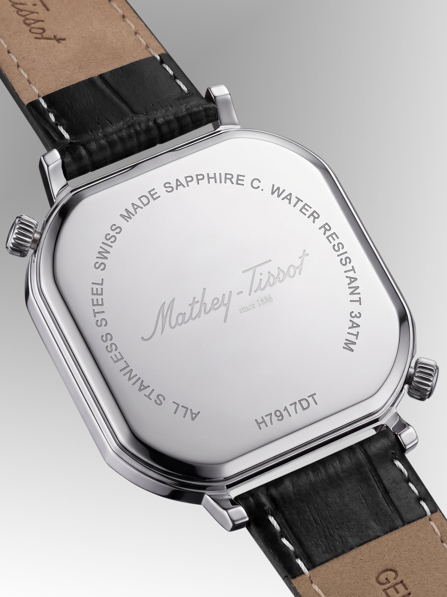 Mathey-Tissot Swiss Made Quartz Black Dial Analog Watch - Gents H7917DTALN