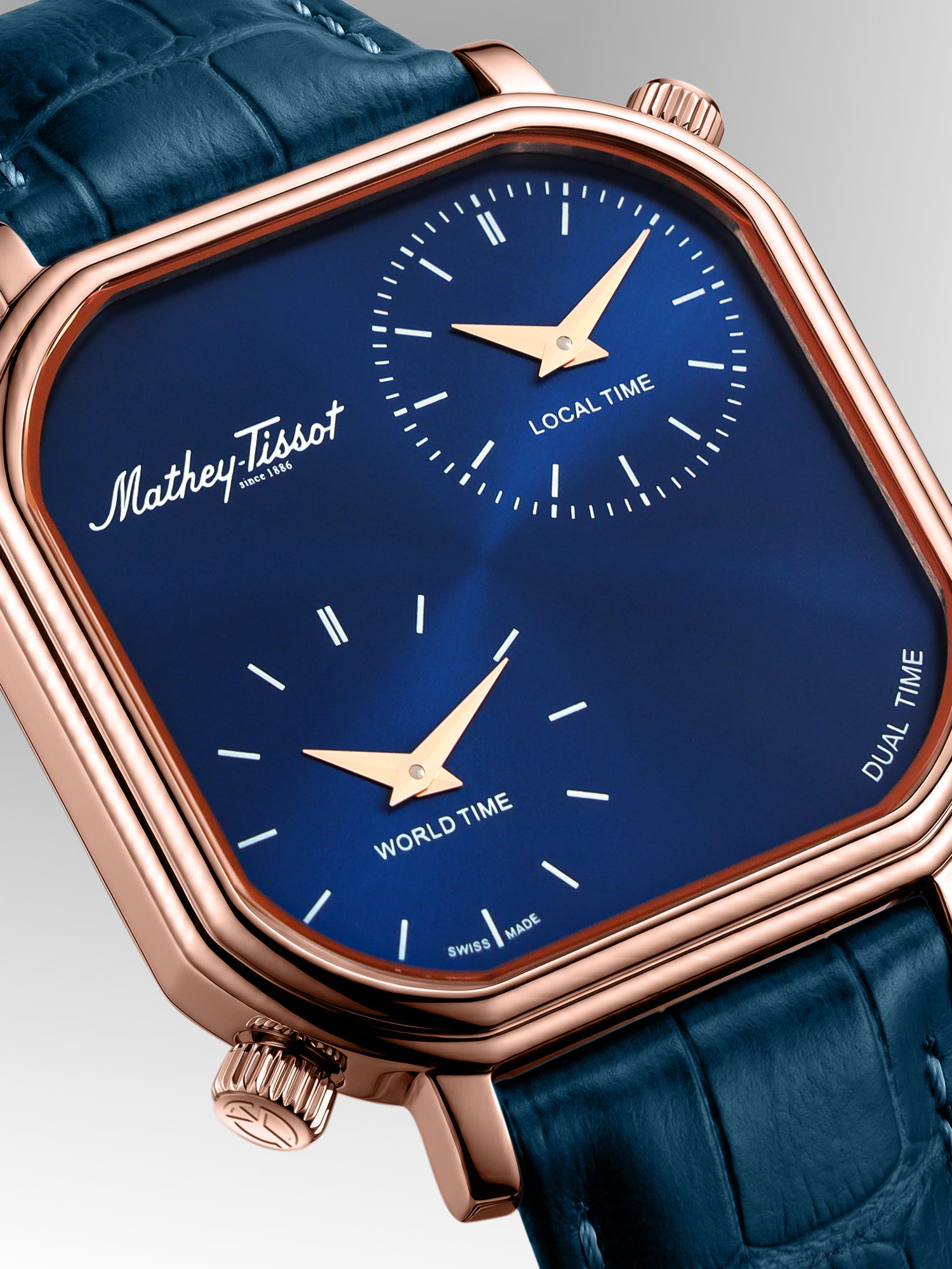 Mathey-Tissot Swiss Made Quartz Blue Dial Analog Watch - Gents H7917DTRLBU