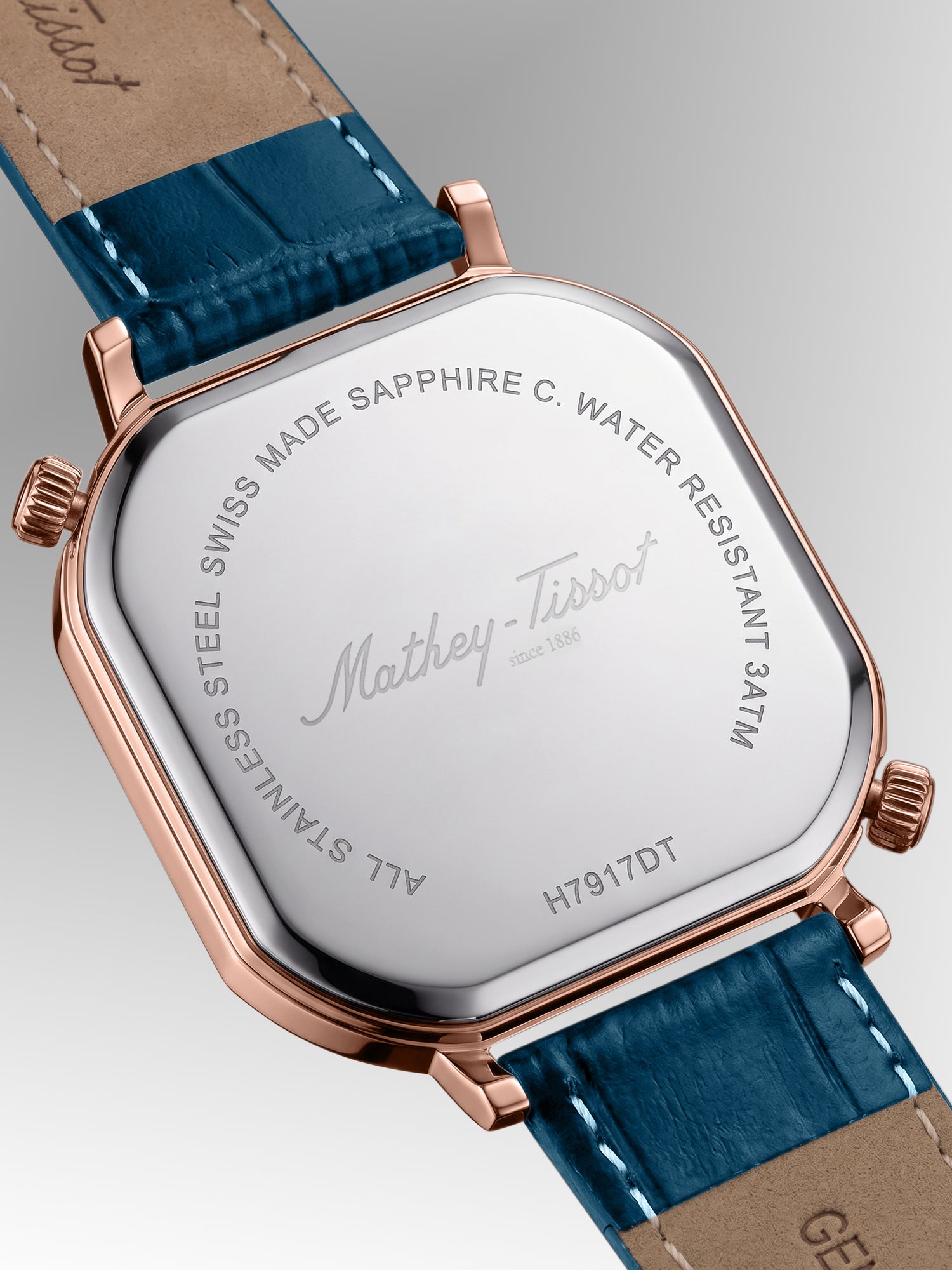 Mathey-Tissot Swiss Made Quartz Blue Dial Analog Watch - Gents H7917DTRLBU