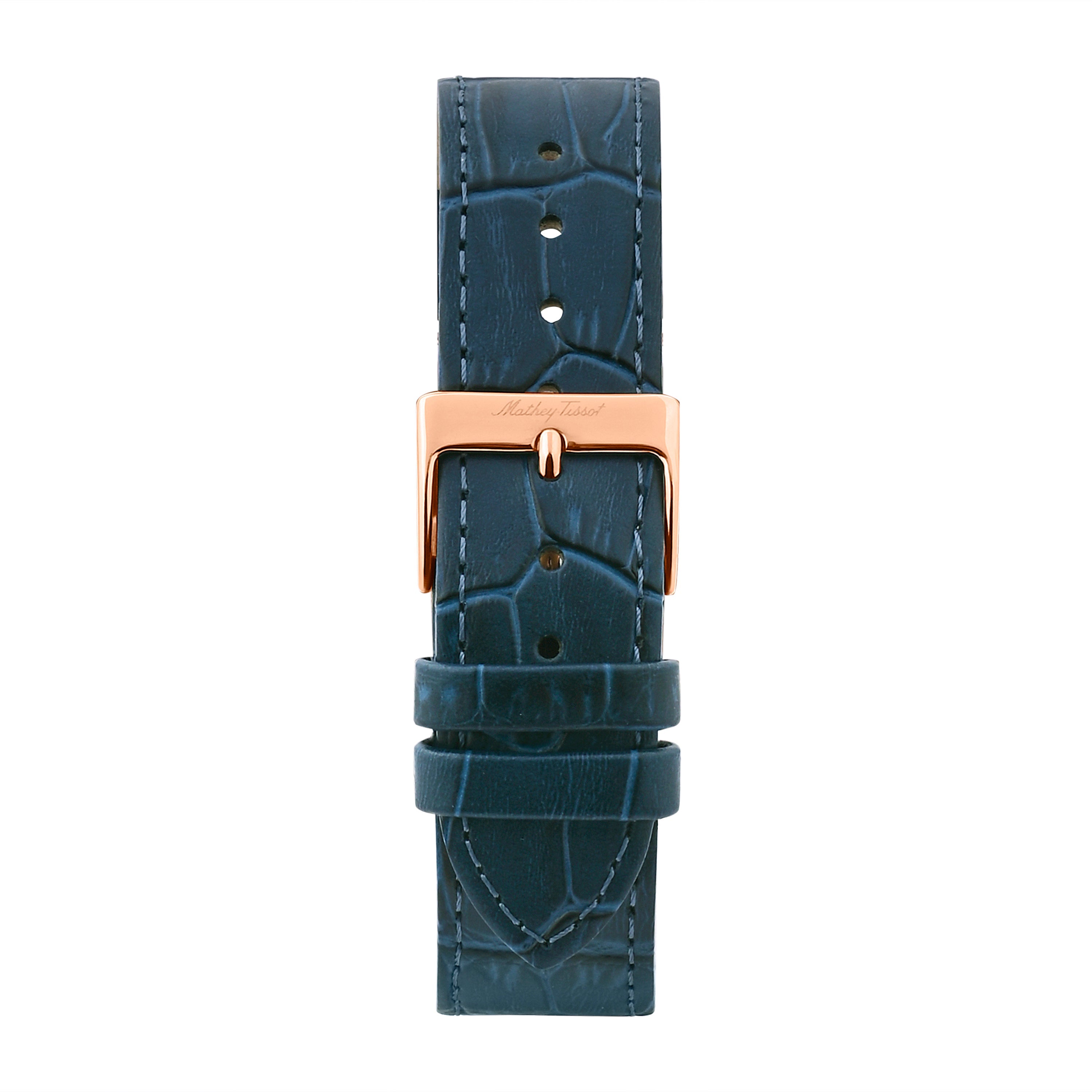 Mathey-tissot Swiss Made Blue Band & Dial Classic Watch for Men - H7917PLBU