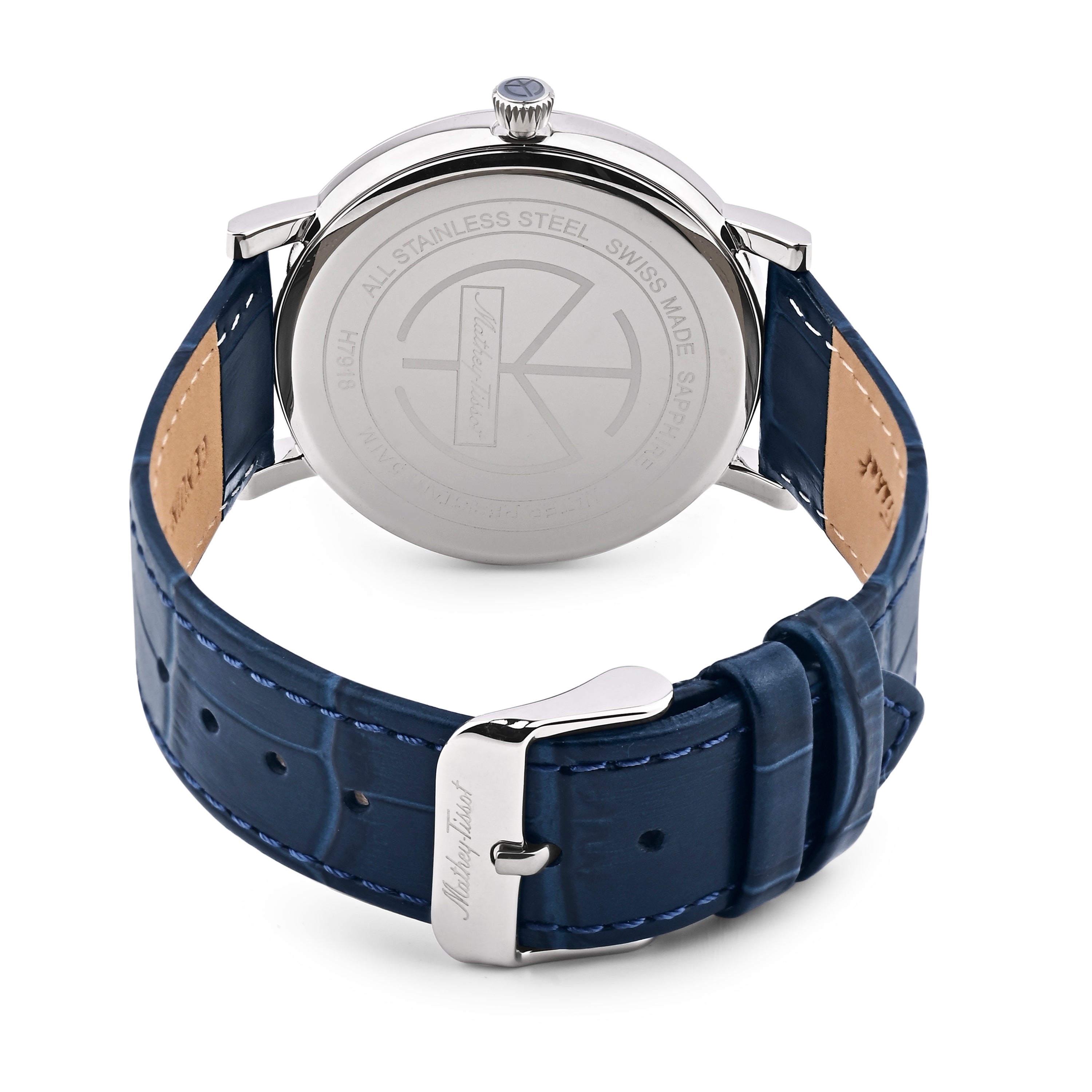 Mathey-Tissot Swiss Made Monsoon Day-Date Quatrz Blue Dial Analog Watch For Gents - H7918ALBU