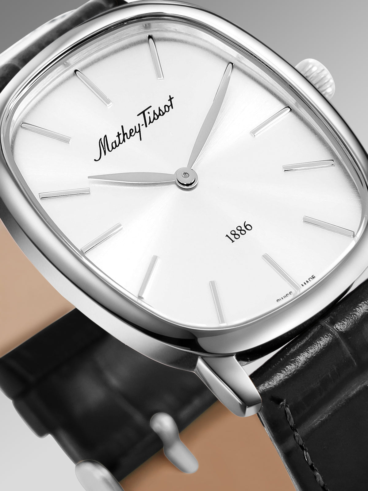 Mathey-Tissot Swiss Made Quartz White Dial Analog Watch - Unisex H7919ALS