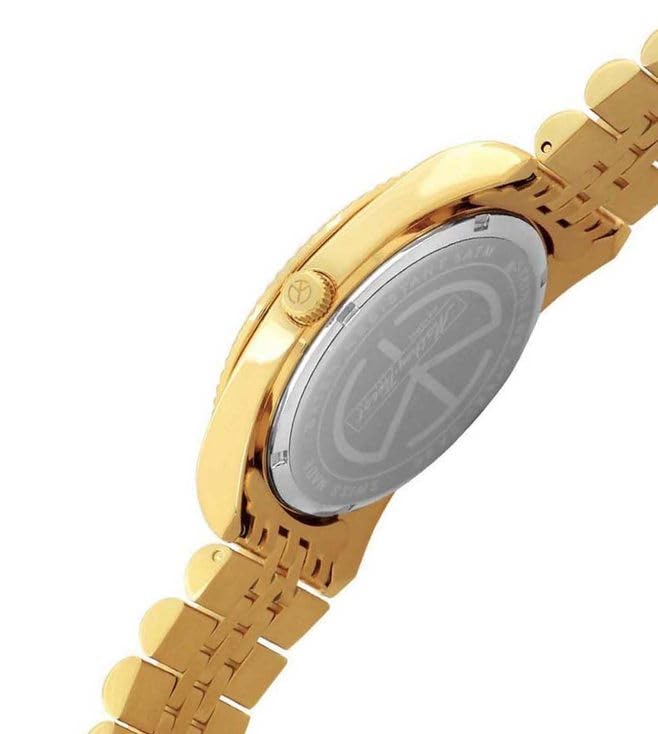 Mathey-Tissot Stainless Steel Analog White Dial Gold Strap Men&