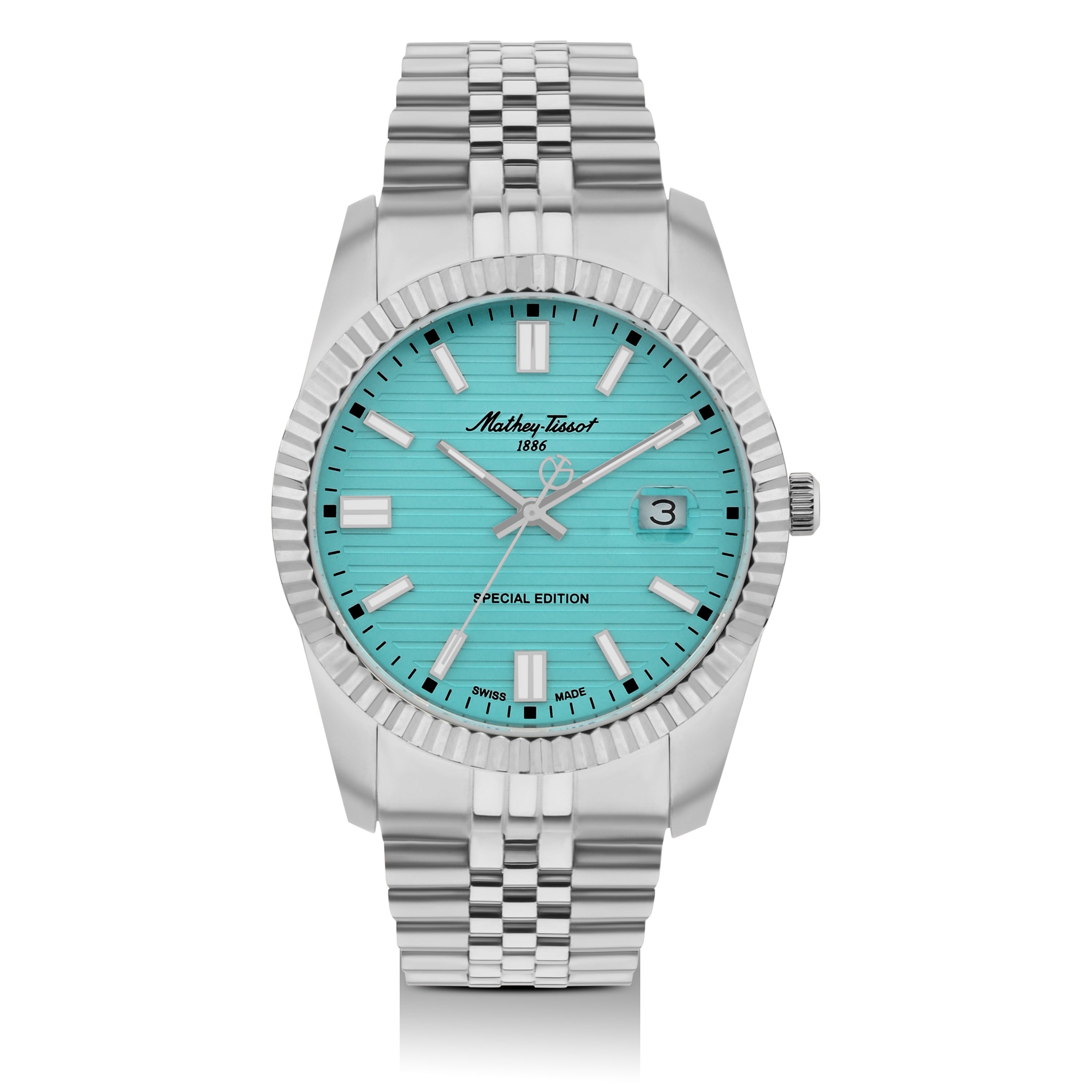 Mathey-Tissot Swiss Made Mathy III Blue Dial Analog Watch For - Gents H810TI