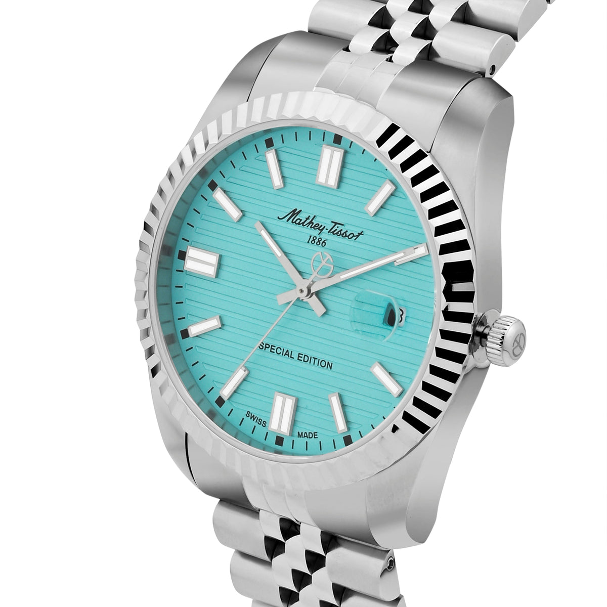 Mathey-Tissot Swiss Made Mathy III Special Edition Blue Dial Analog Watch For - Gents H810TI