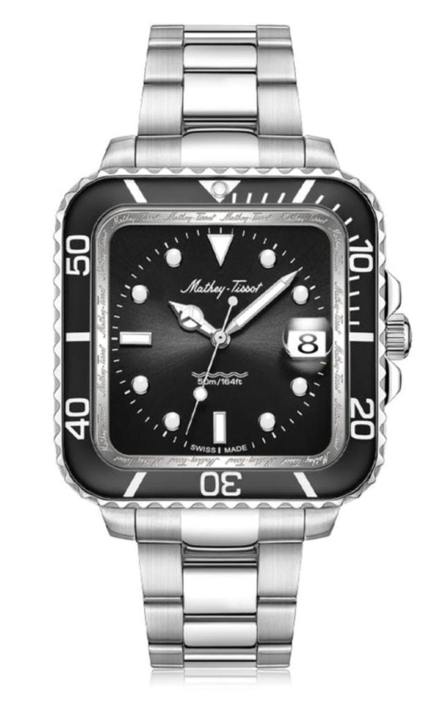 Mathey-Tissot Swiss Made Black Dial Analog Watch For Men - H902QAN