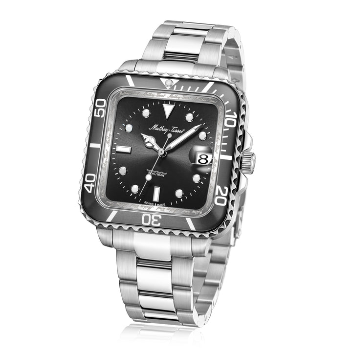 Mathey-Tissot Swiss Made Black Dial Analog Watch For Men - H902QAN