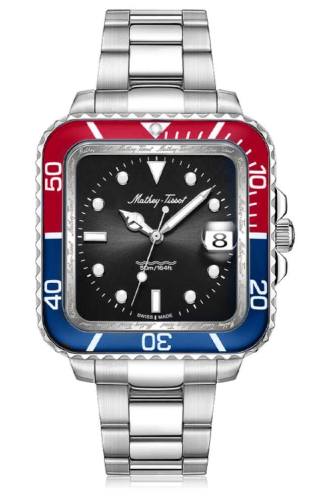 Mathey-Tissot Swiss Made Black Dial Analog Watch For Men - H902QAR