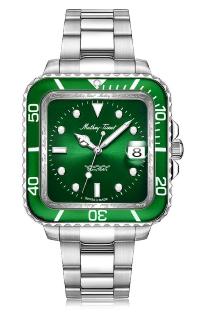 Mathey-Tissot Swiss Made Green Dial Analog Watch For Men - H902QAV