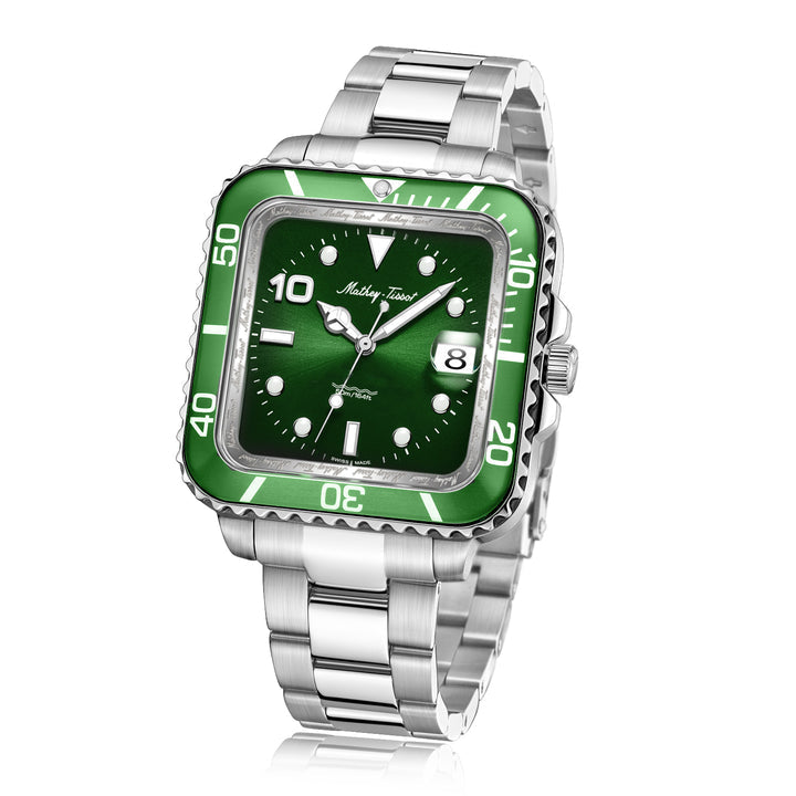 Mathey-Tissot Swiss Made Green Dial Analog Watch For Men - H902QAV